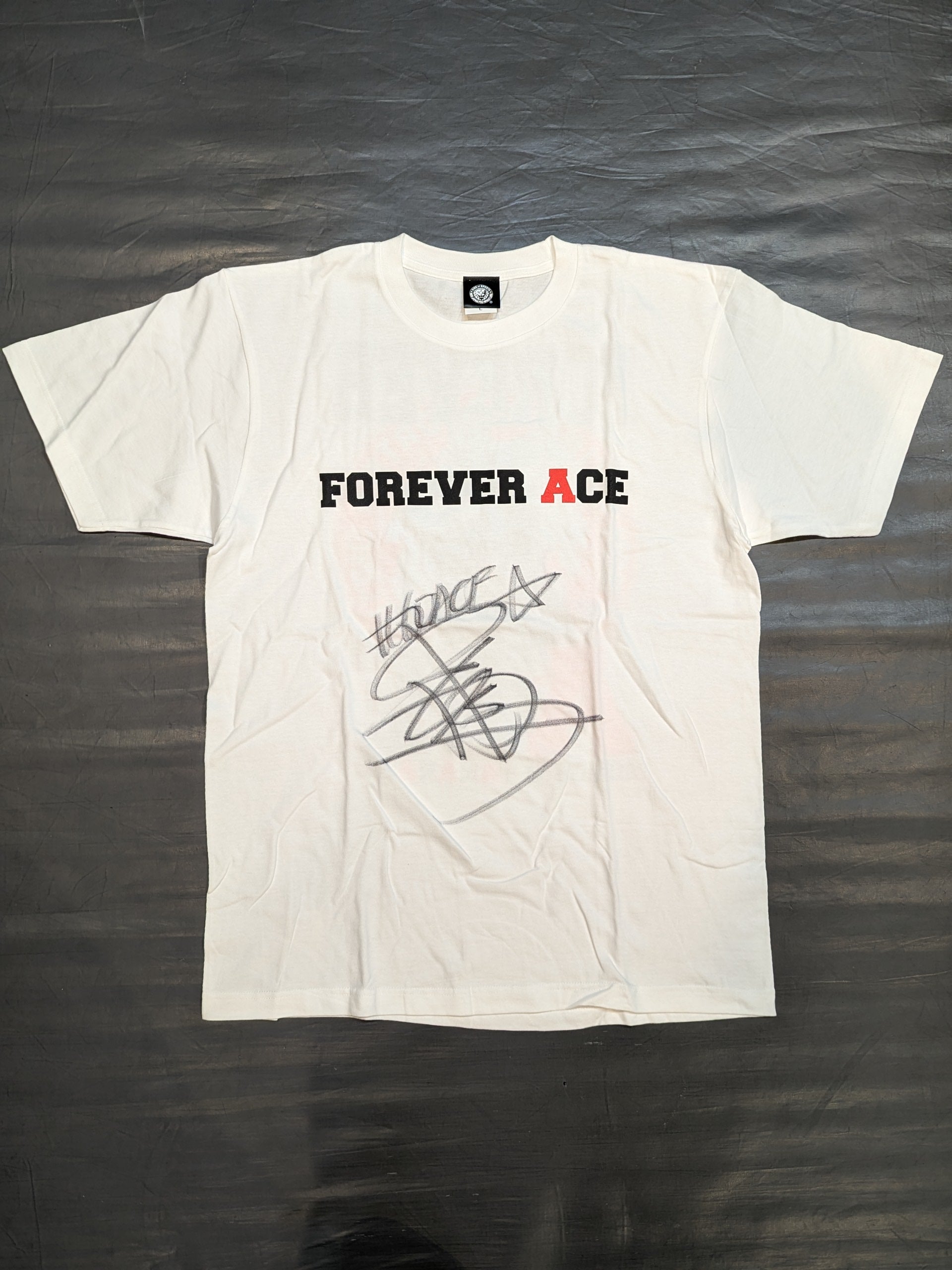 直筆サイン入り】棚橋弘至「FOREVER ACE」Tシャツ(ホワイト) – 闘道館