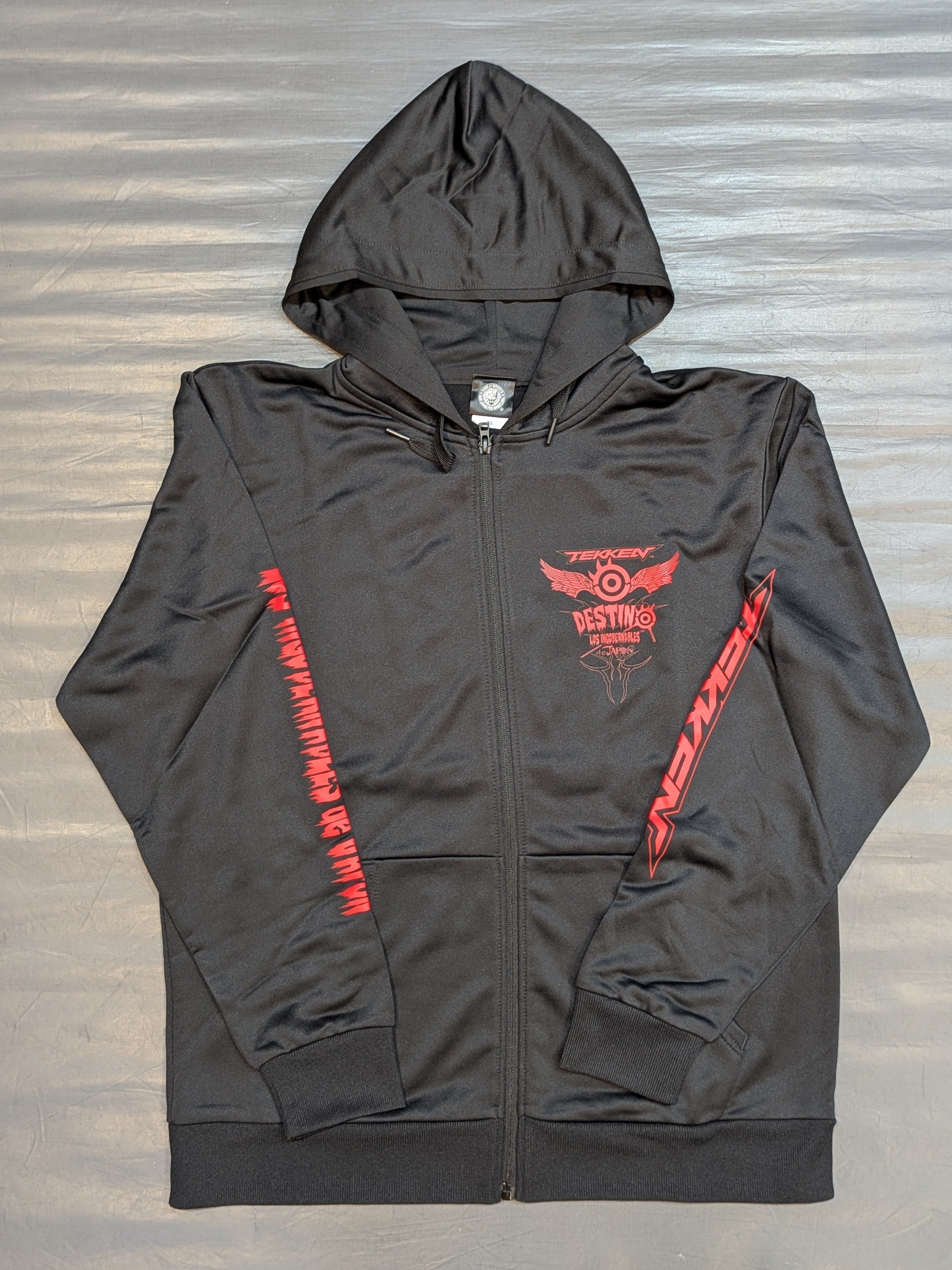 新日本プロレス　内藤哲也　鉄拳　デビル仁コラボ フード付きジャージ ブラック　M 内藤哲也×デビル仁 フード付ドライジャージ(ブラック×レッド) – 闘道館