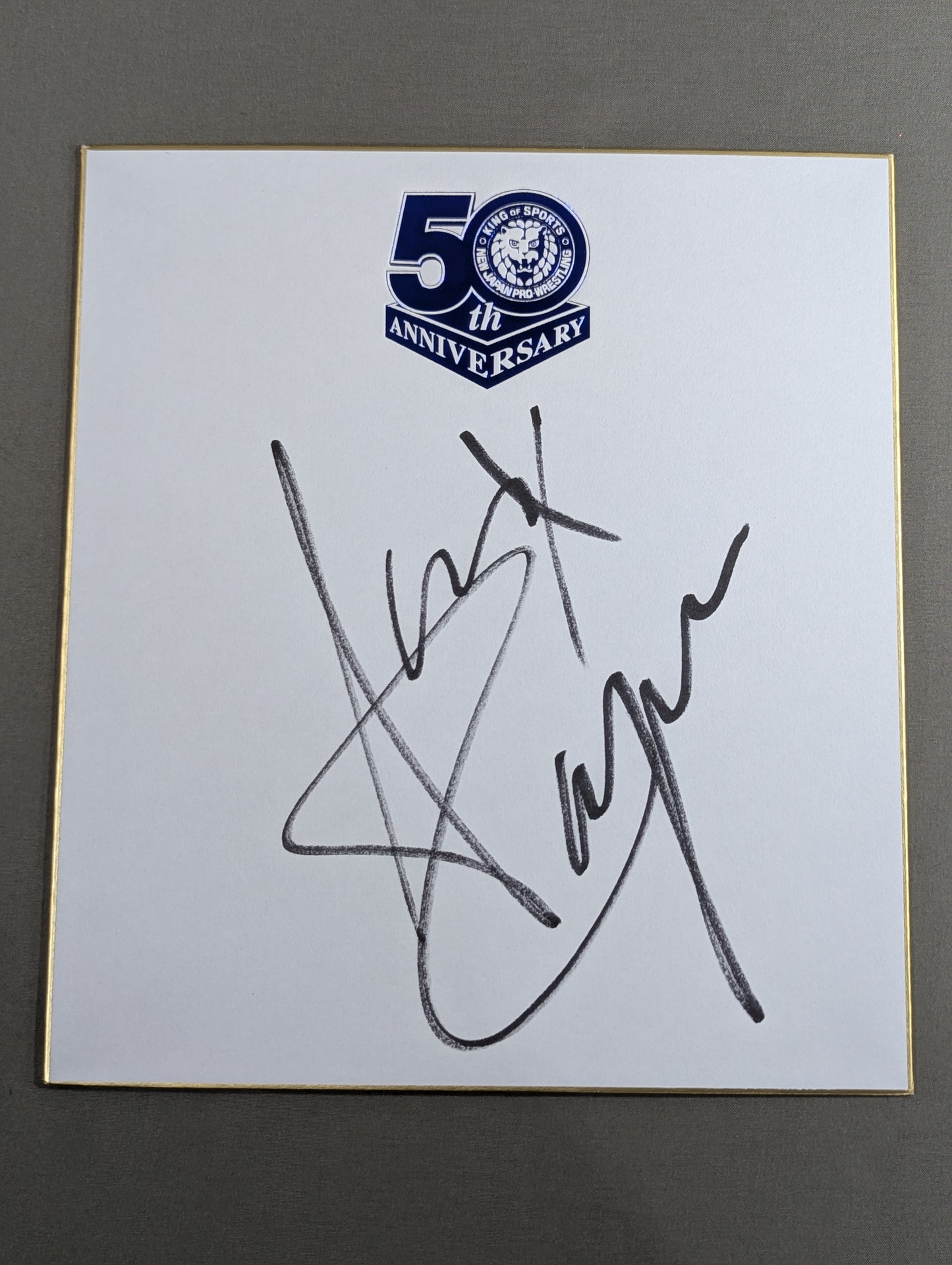 Alex Zane (New Japan Pro Wrestling 50th Anniversary) Shikishi ( Autograph board ) )