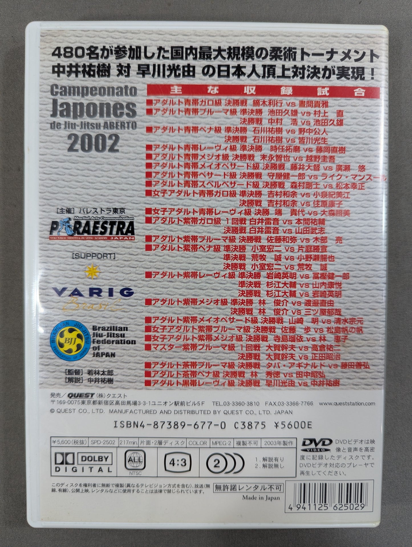 全日本ブラジリアン柔術オープントーナメント 2002