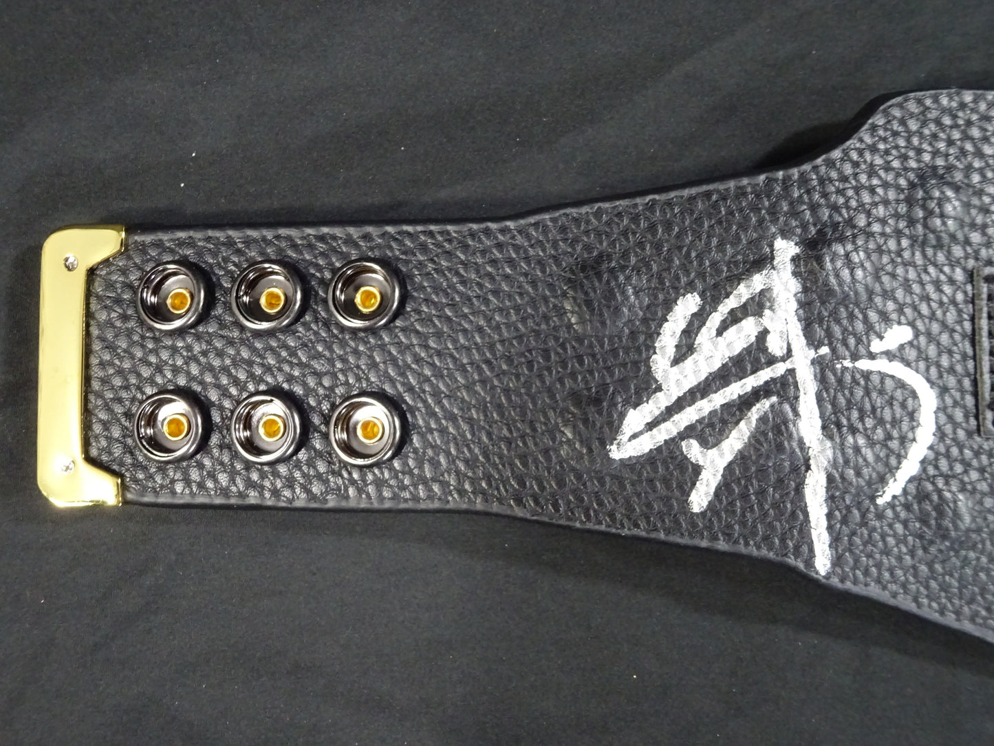 ★ Shinsuke Nakamura &Giulia & AJ Styles hand signed autograph ! ! WWE ★ Unified Championship Belt (Mini Size)