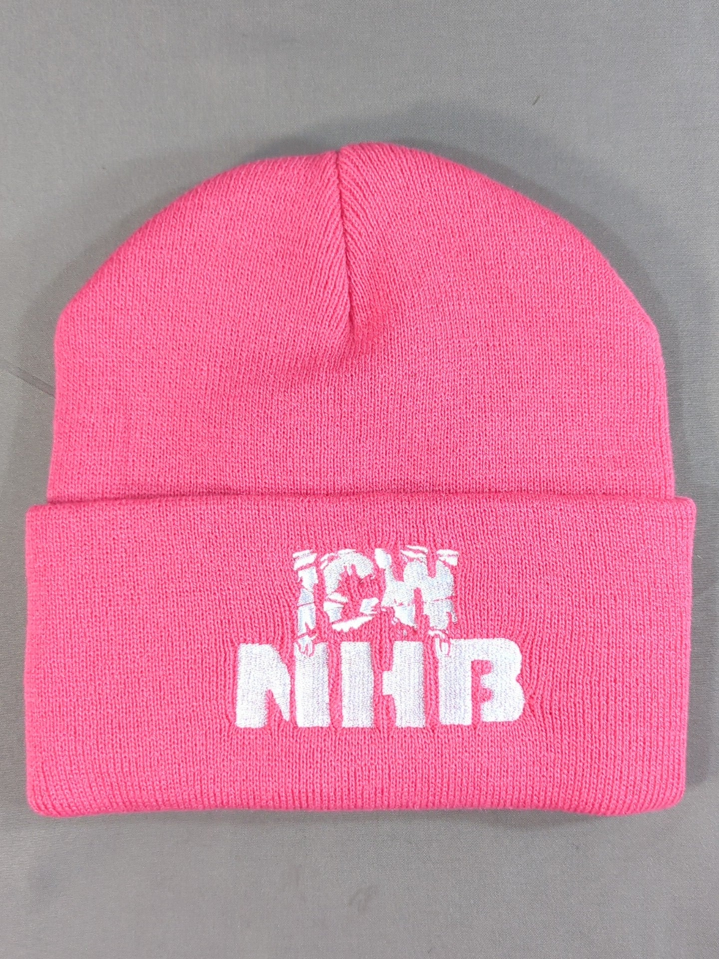 ICW NHB ニットキャップ①(ピンク×ホワイト) – 闘道館