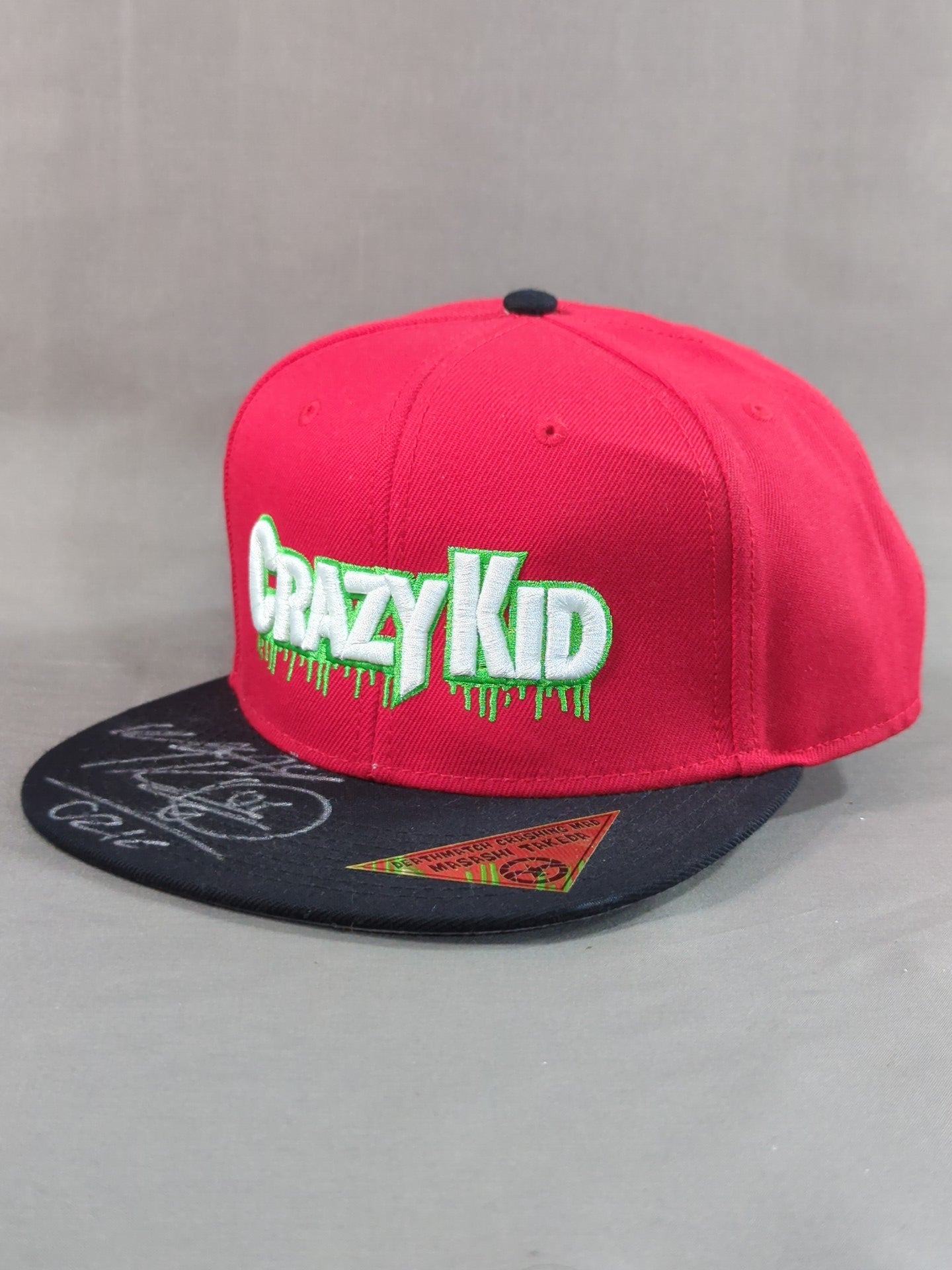 直筆サイン入り】竹田誠志「CRAZY KID」スナップバックキャップ(レッド