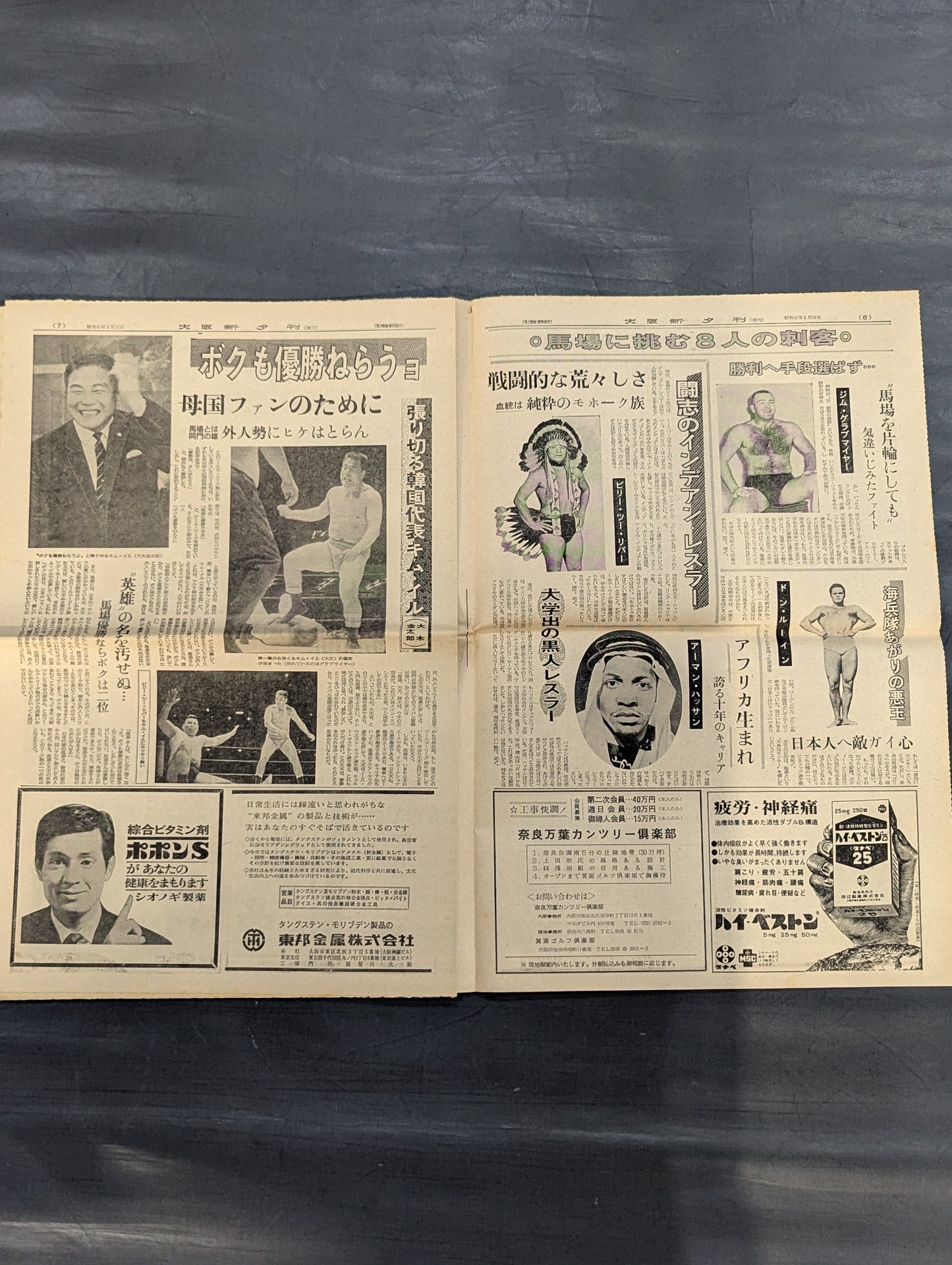 ★プロレス決戦特集 第八回ワールド・リーグ★ 大阪新夕刊 1966年4月15日号