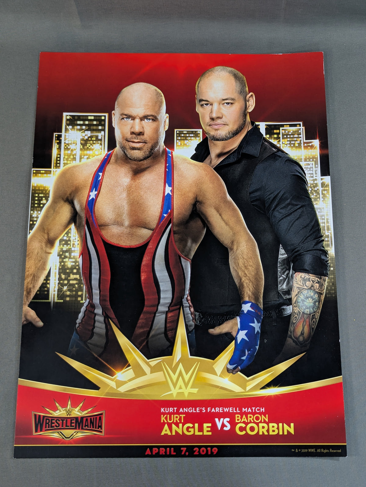 Kurt Angle vs Baron Corbin WRESTLEMANIA35 Match Card