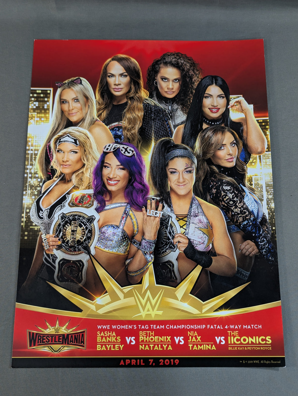 WWE女子タッグ王座戦(フェイタル・フォー・ウェイ) WRESTLEMANIA35 マッチカード