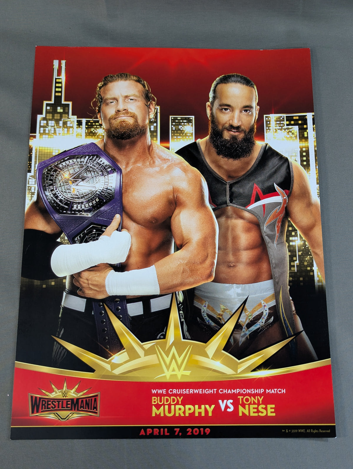 バディ・マーフィーvsトニー・ニース WRESTLEMANIA35 マッチカード