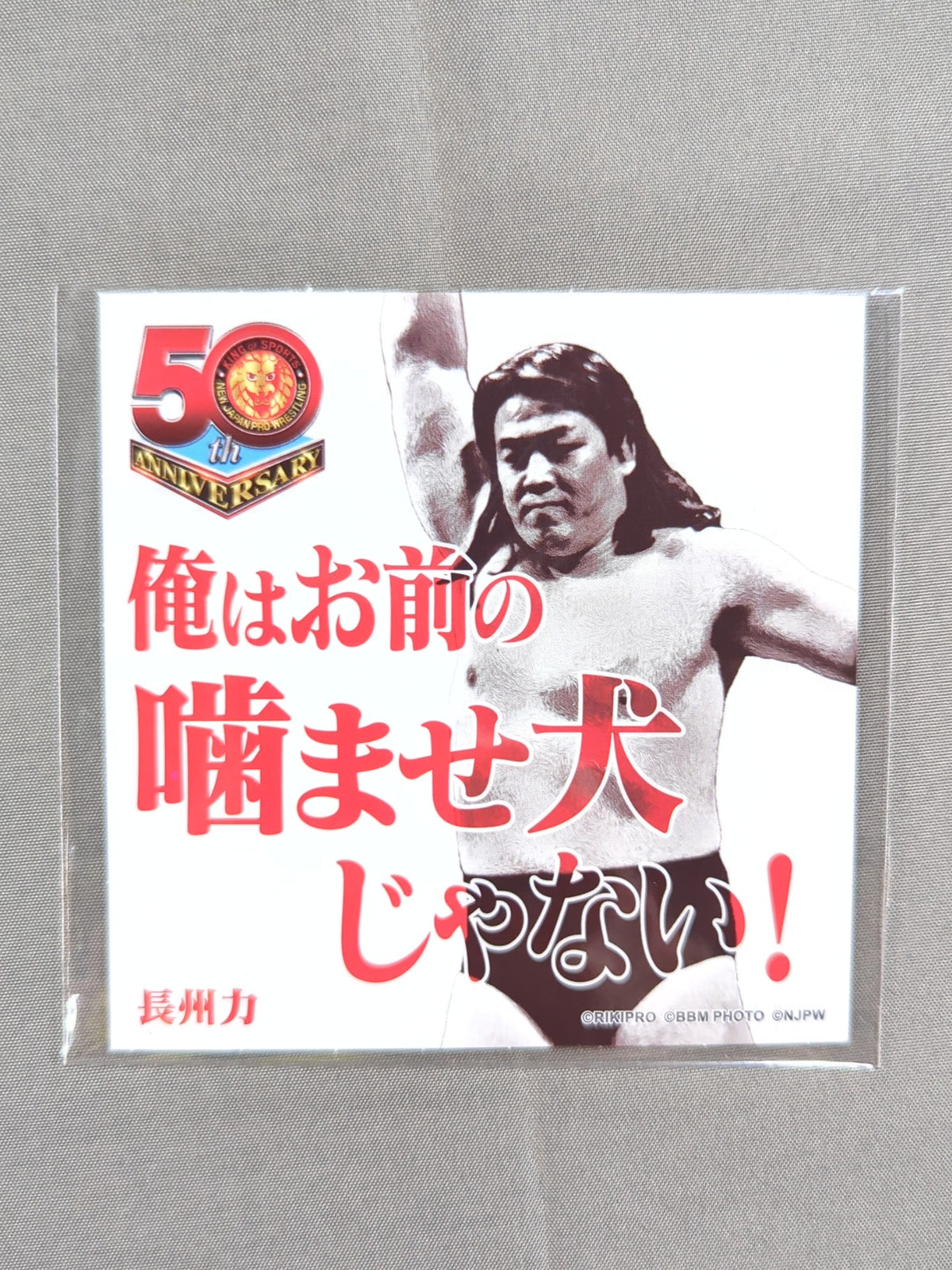 50th Anniversary of Riki Choshu New Japan Pro Wrestling plastic file folder & sticker set