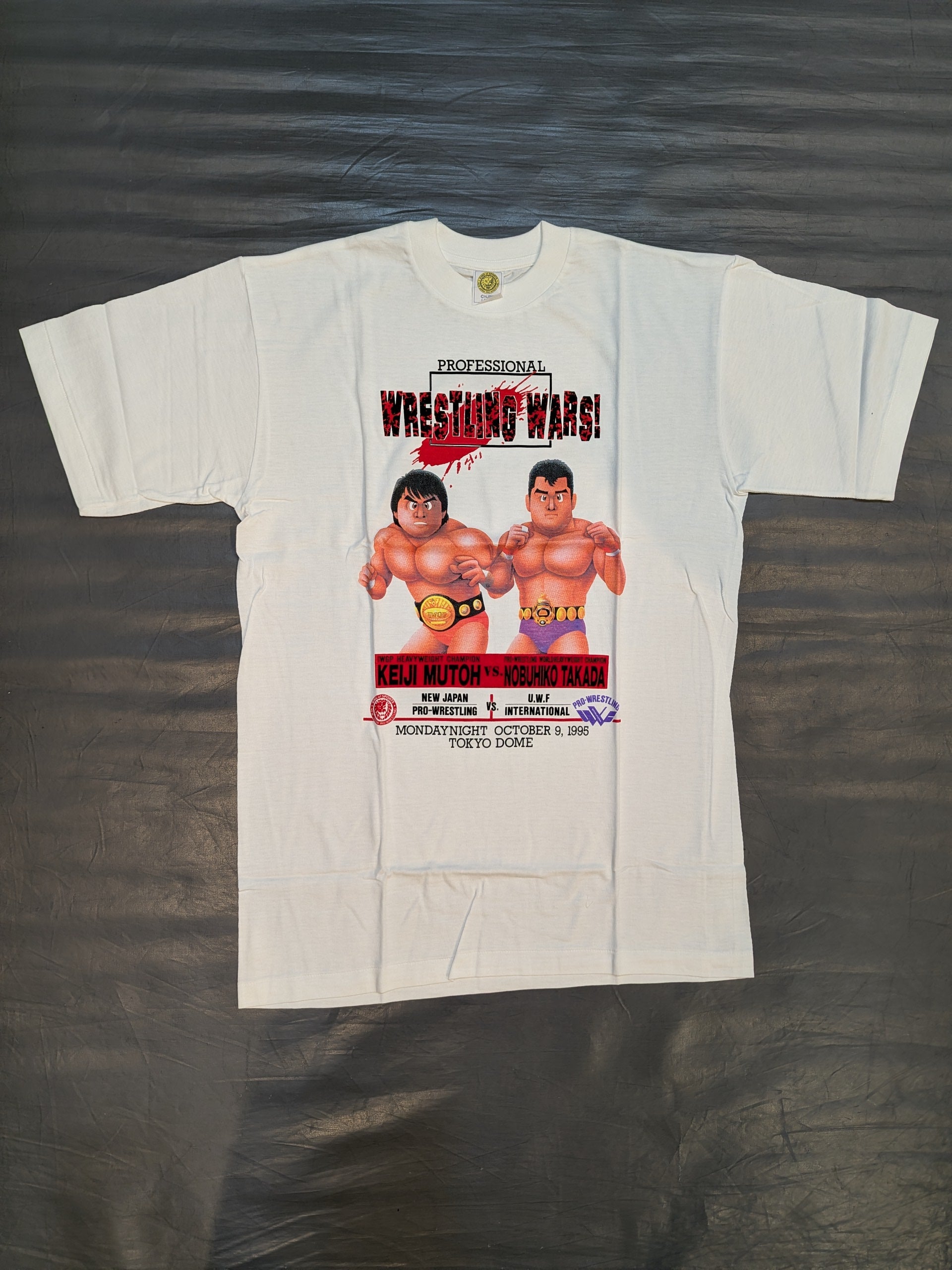 ☆WRESTLING WARS!☆ 武藤敬司vs高田延彦 坂井永年氏イラストTシャツ