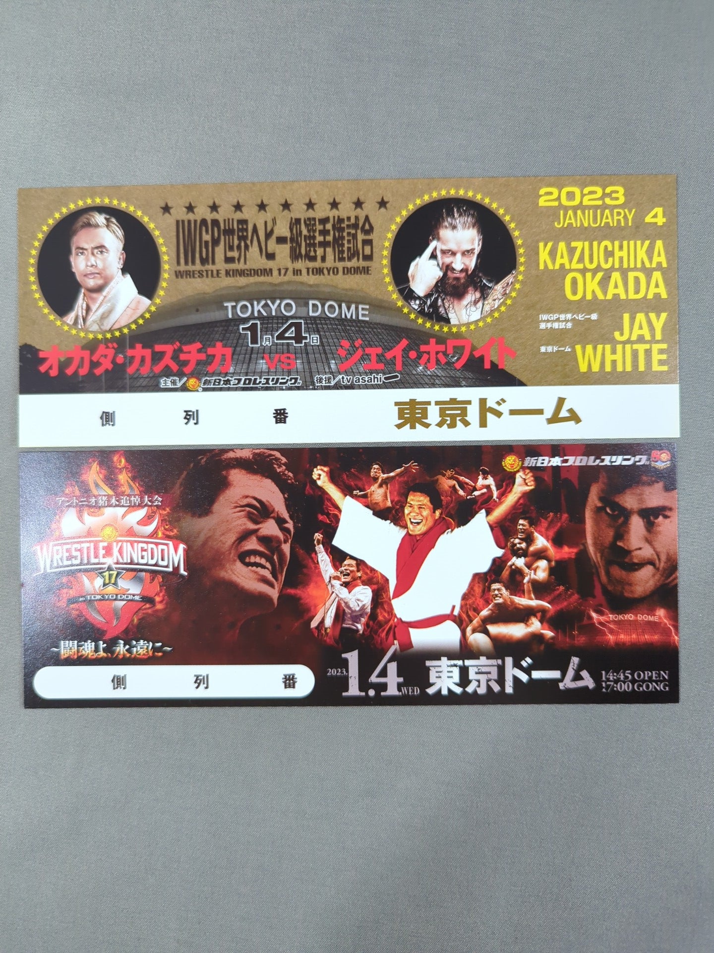 ☆非売品☆ 新日本プロレス 1.4 アントニオ猪木追悼大会 記念チケット