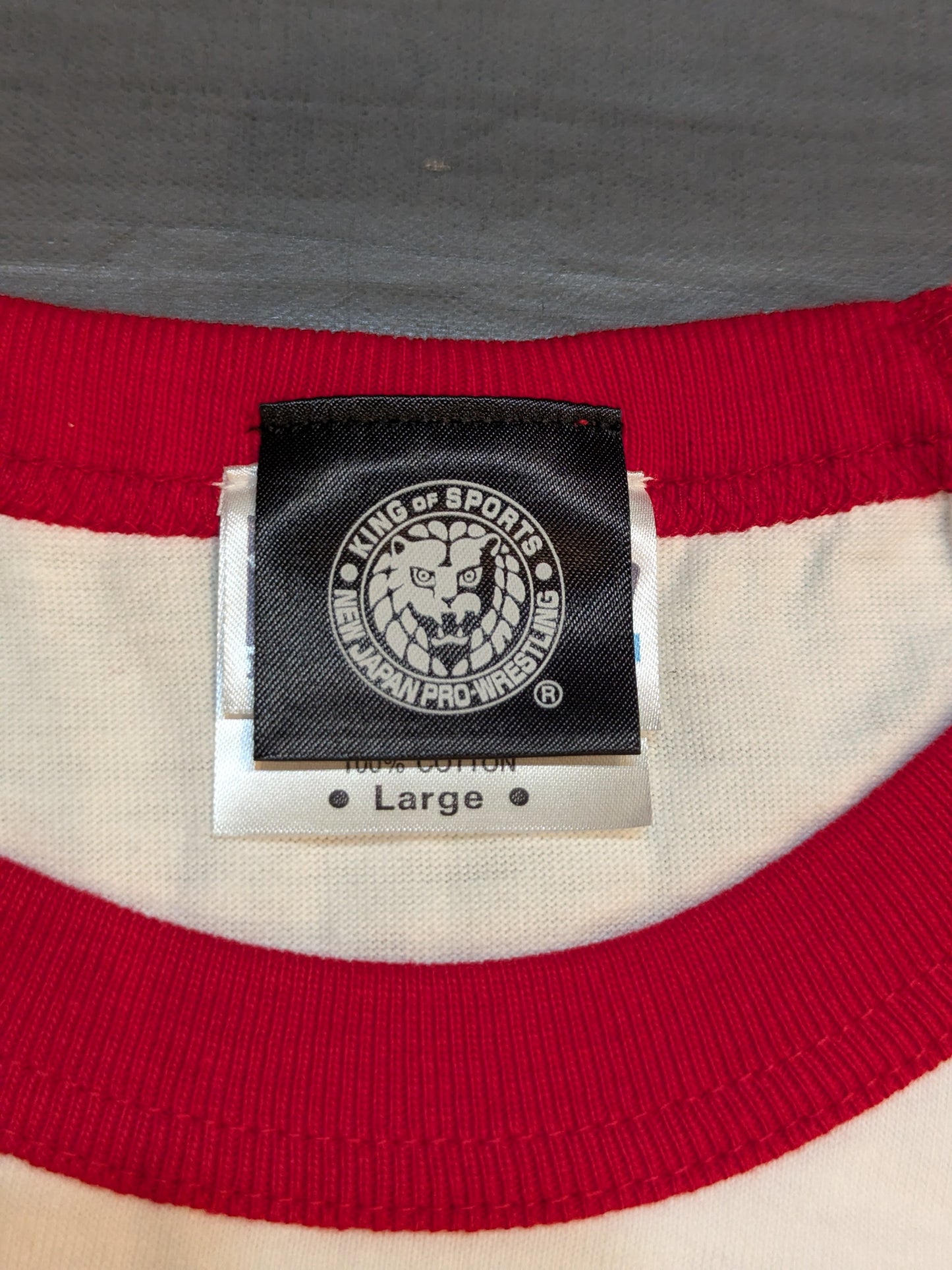 Lion Mark Raglan T-Shirt (White×Red)