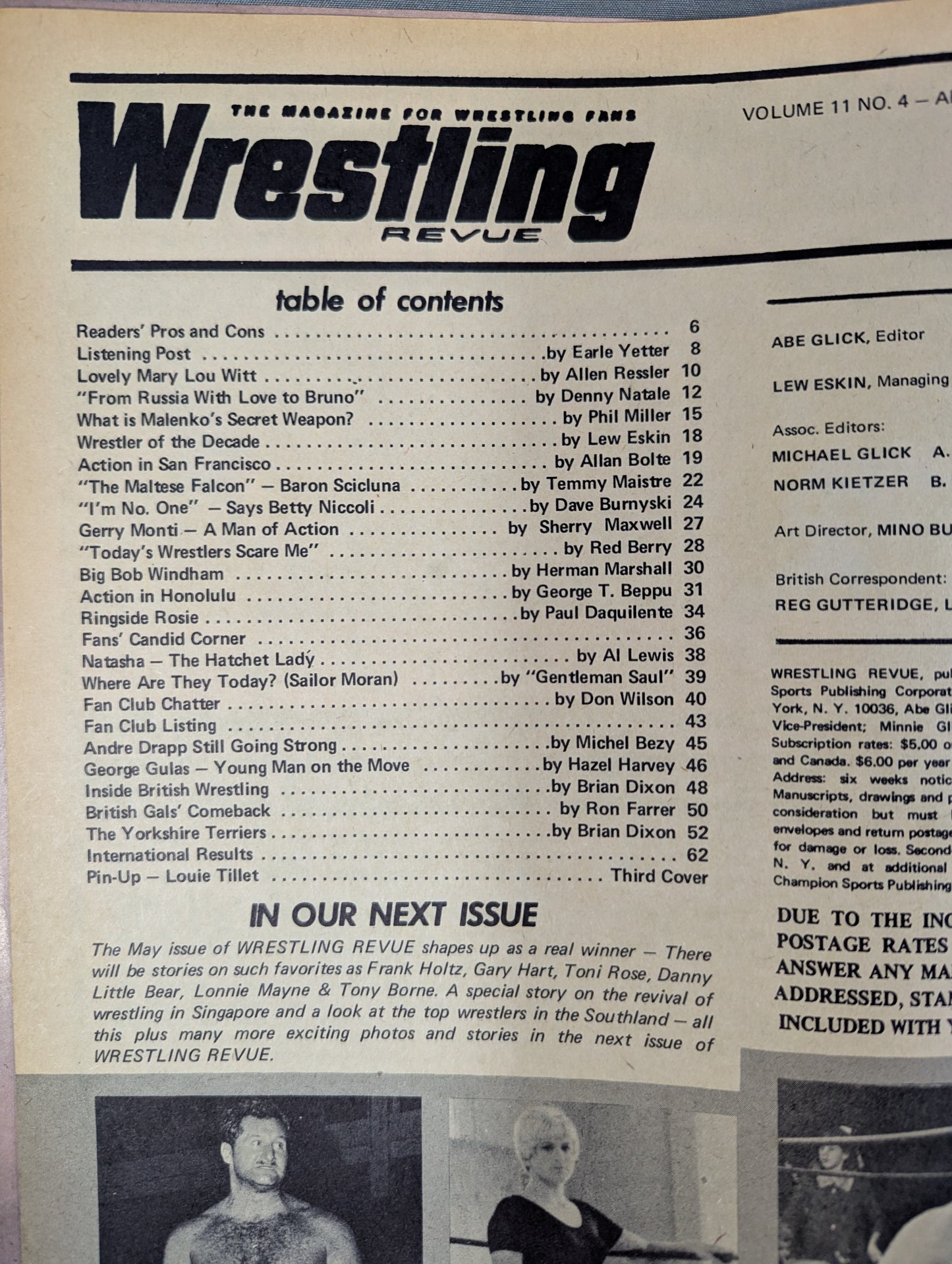 ★日本語解説付★ Wrestling REVUE 1970年4月号
