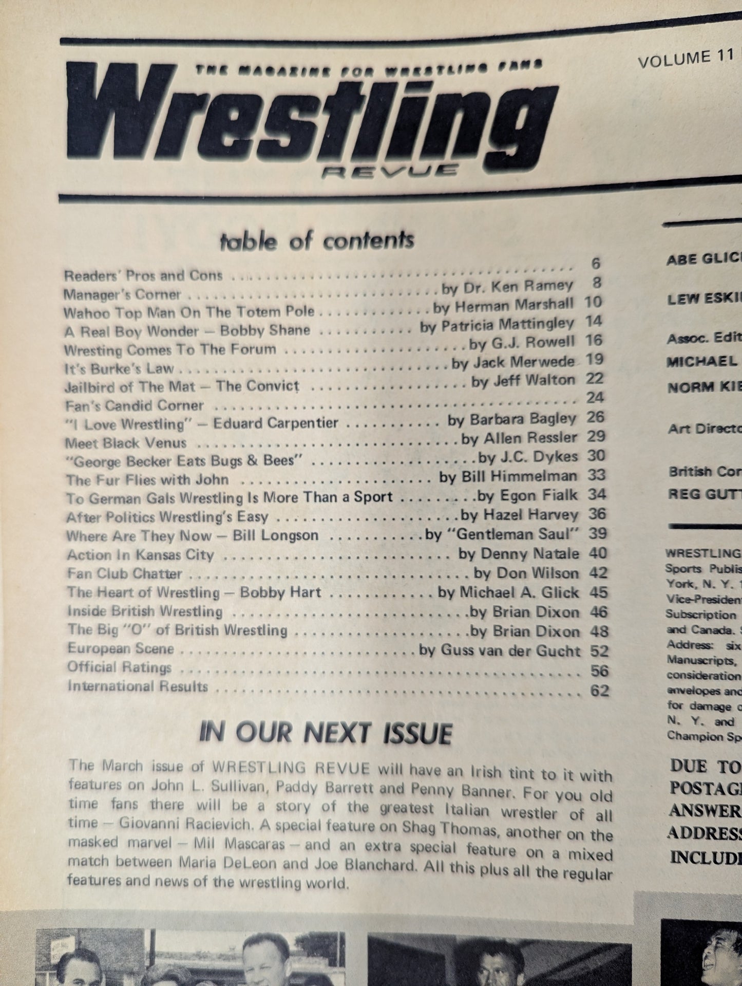 ★日本語解説付★ Wrestling REVUE 1970年2月号