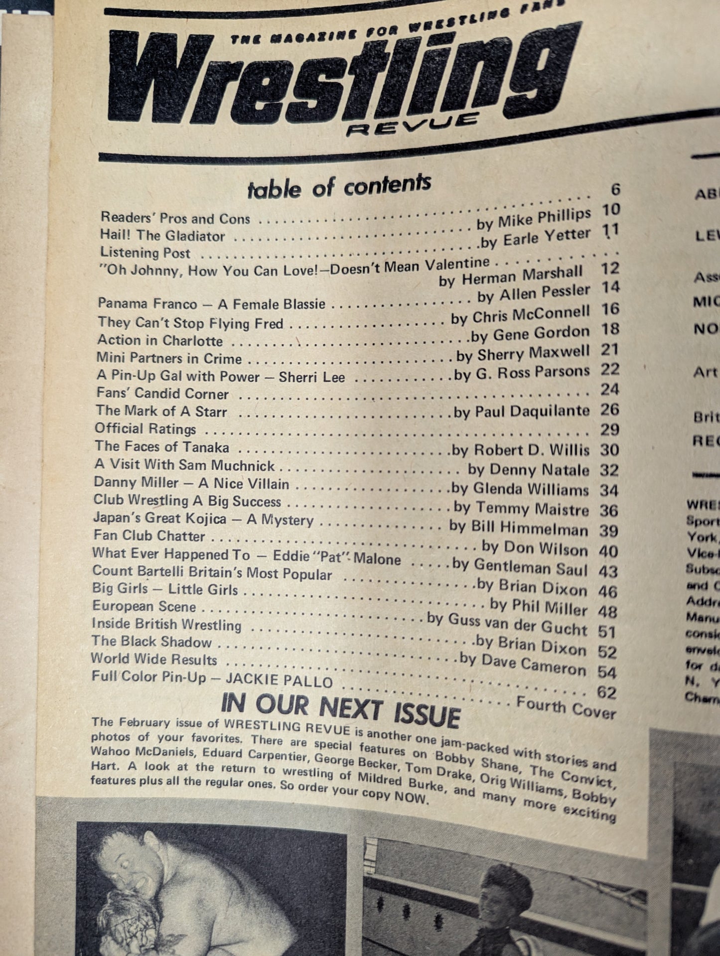 ★ Wrestling REVUE January 1970 issue with ★ Japanese guidebook