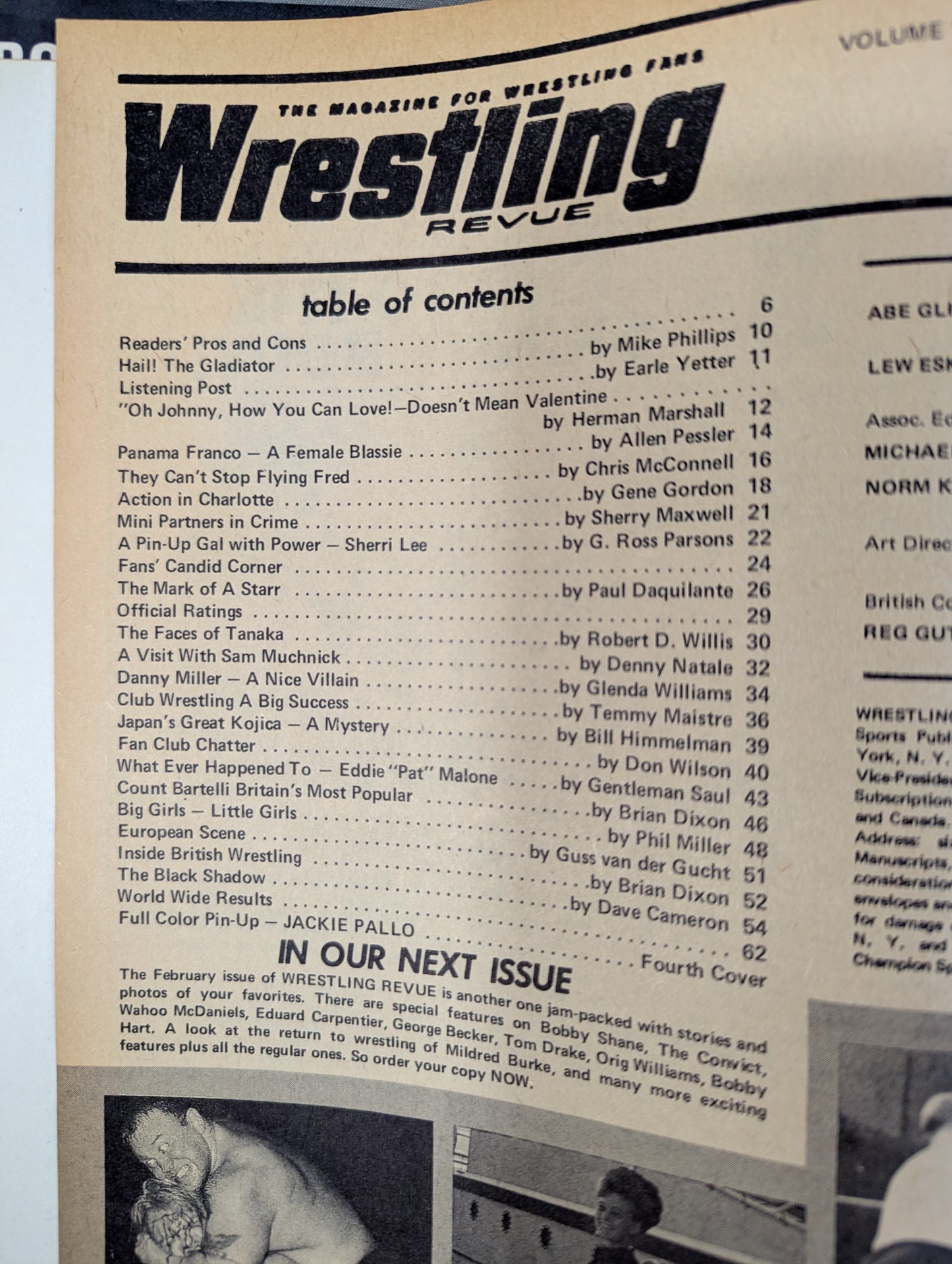★ Wrestling REVUE January 1970 issue with ★ Japanese guidebook