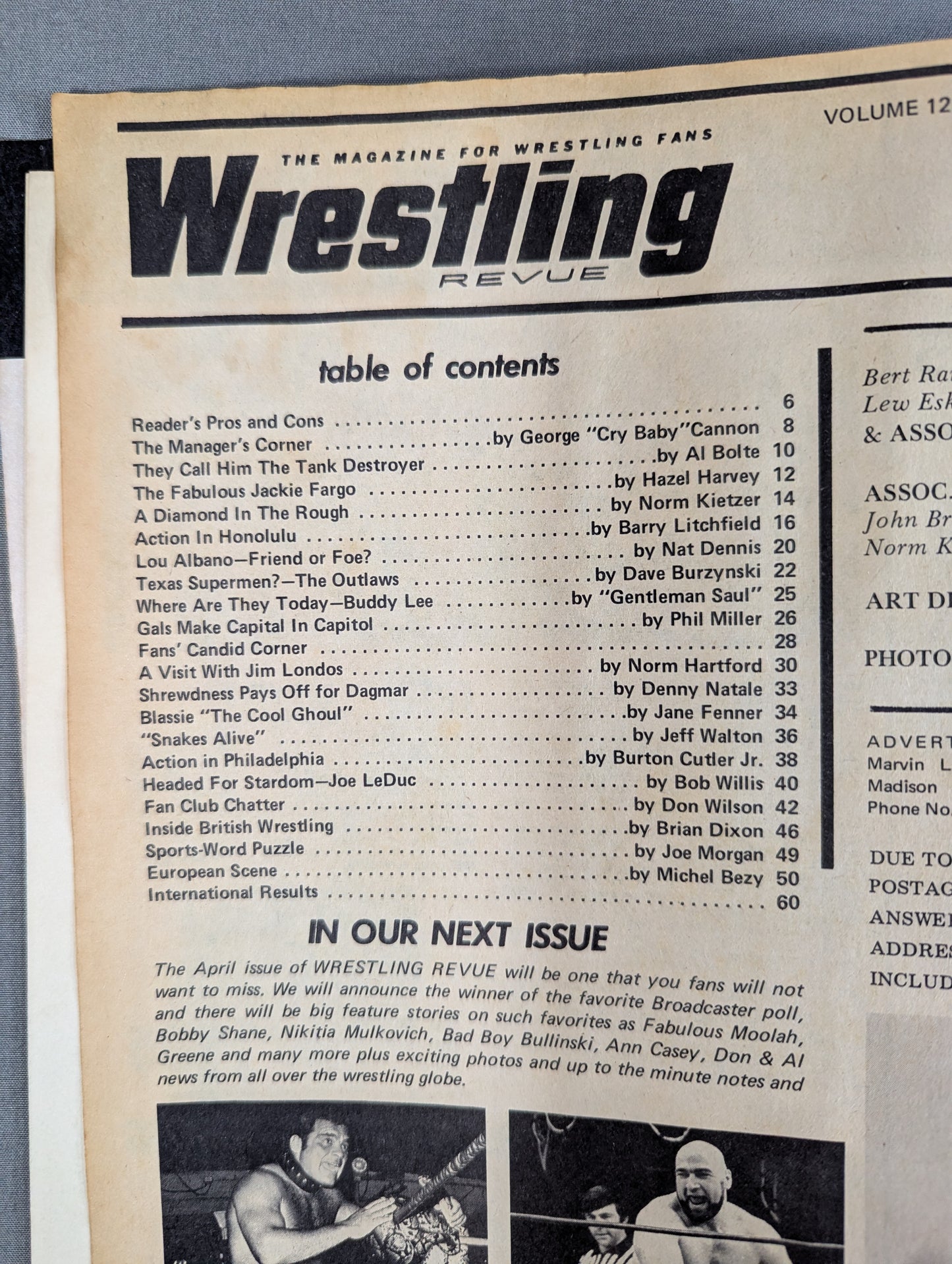 ★ Wrestling REVUE with ★Japanese commentary March 1971 issue