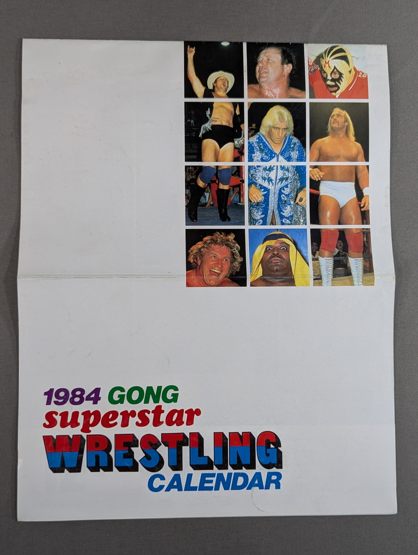 1984 Gong Superstar Wrestling Calendar GONG Wrestling CALENDAR