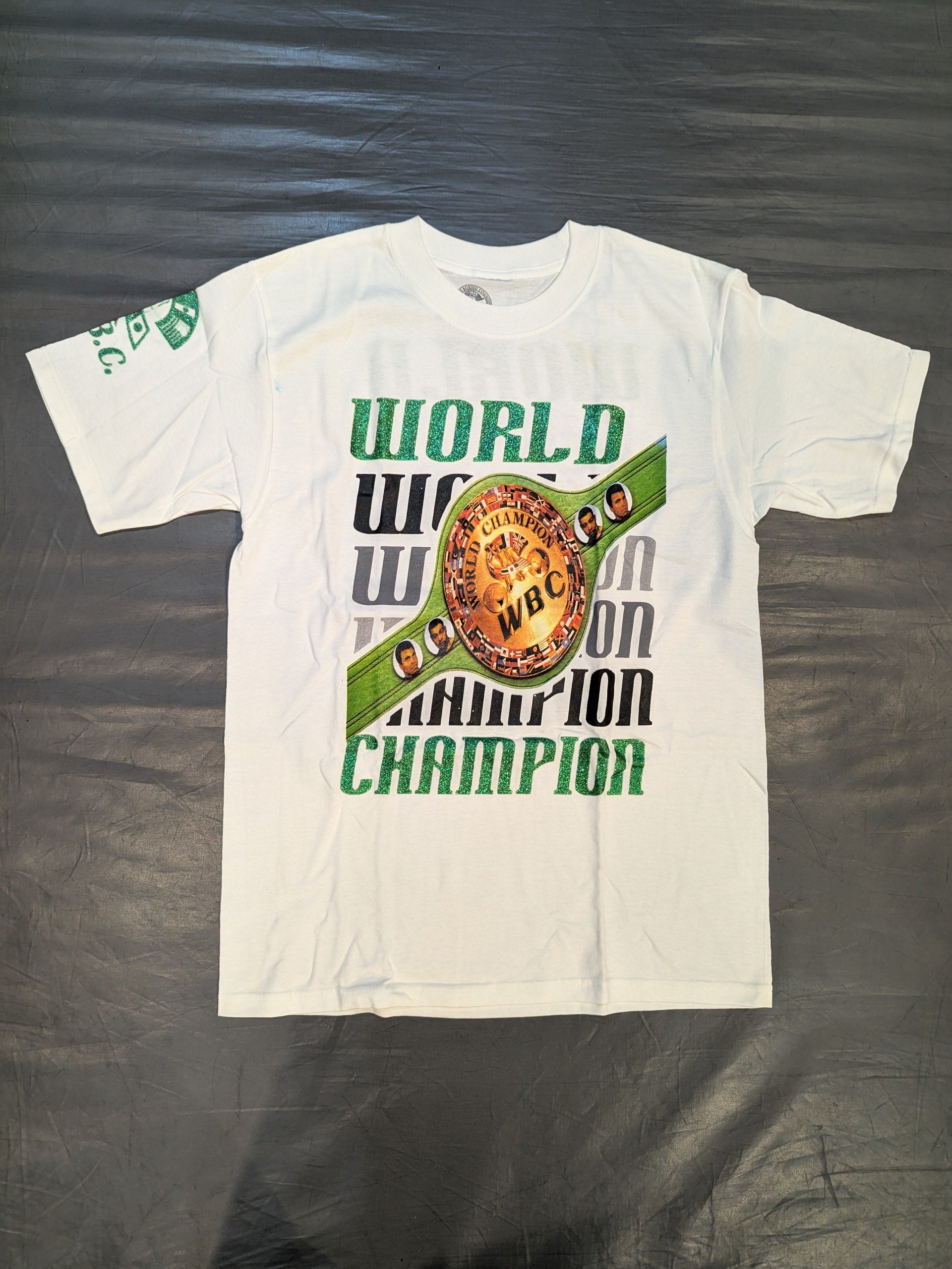 ボクシング WBC 世界チャンピオン Tシャツ Mサイズ ホワイト グッズ WBC「WORLD CHAMPION」ピクチャーTシャツ④(ホワイト) – 闘道館