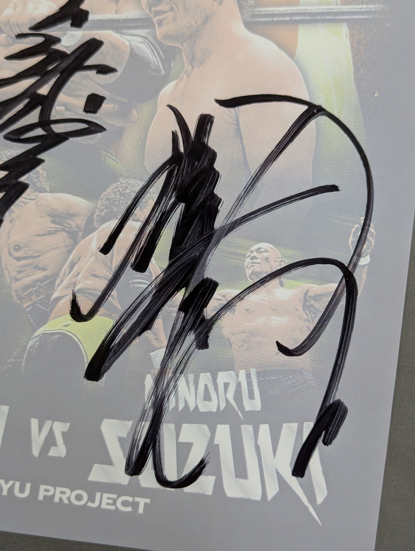 Tenryu Genichiro & Minoru Suzuki Autographed W autograph Pro-Photo