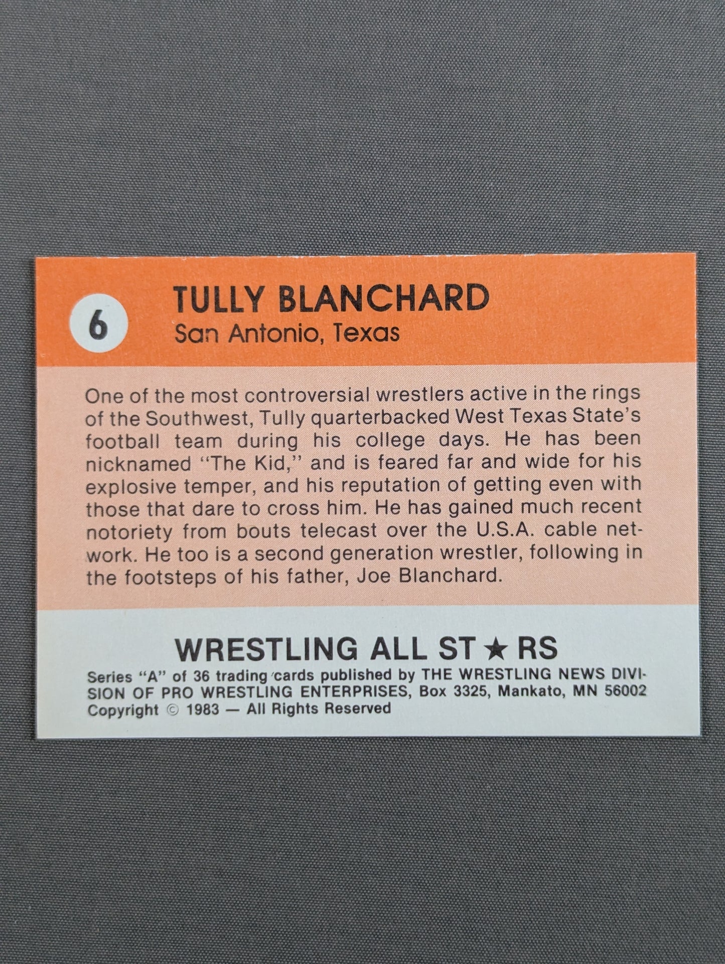 ★1983 Wrestling ALL STARS Series A★ Tully Blanchard