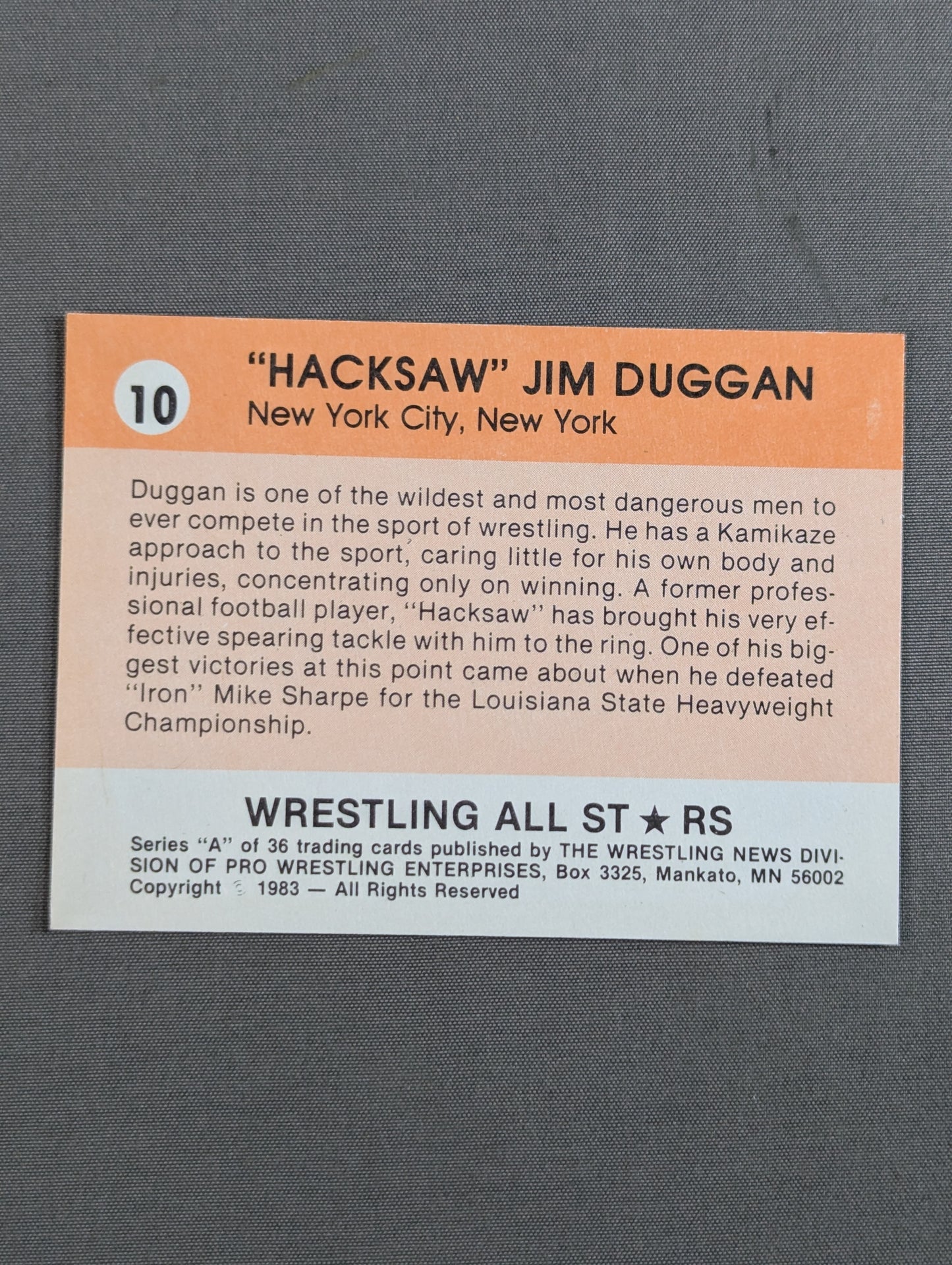 ★1983 Wrestling ALL STARS Series A★ Hacksaw Jim Duggan