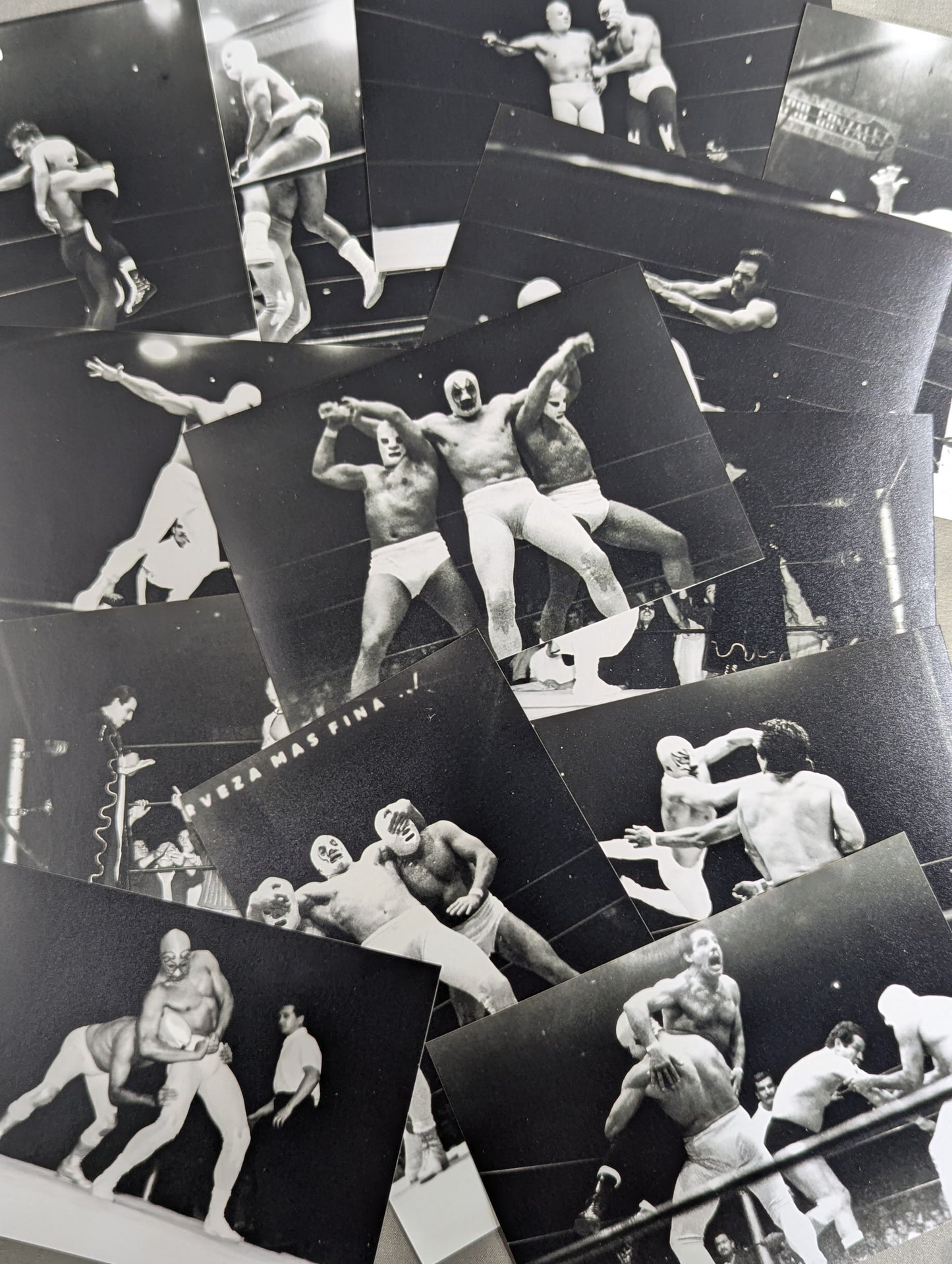 Mil Mascaras 1960s~70s Black and White Set of 63 match photos