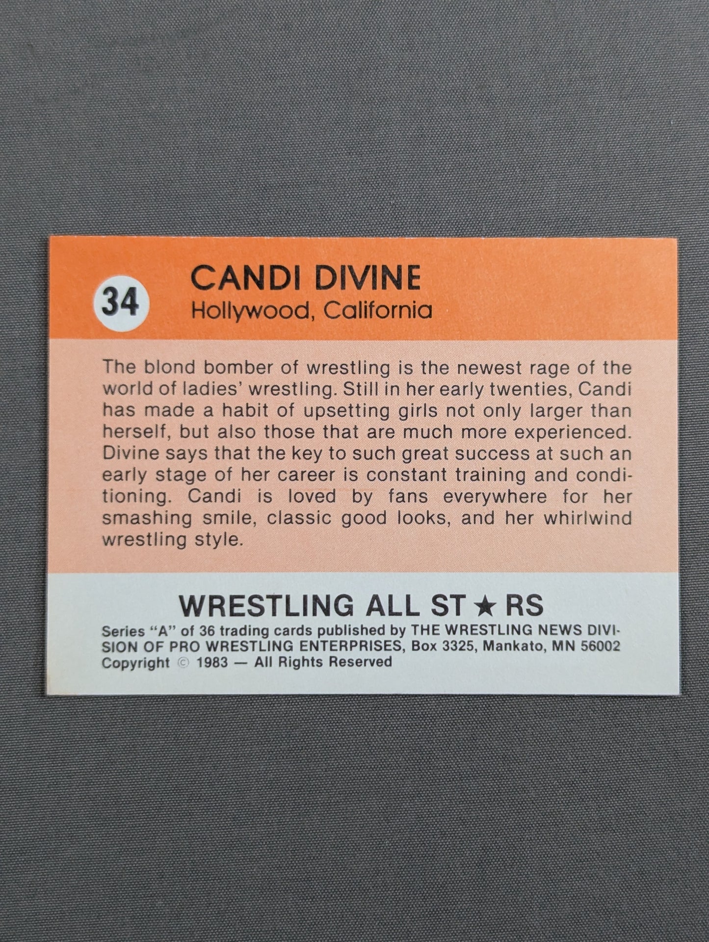 ★1983 Wrestling ALL STARS Series A★ Candy Divine