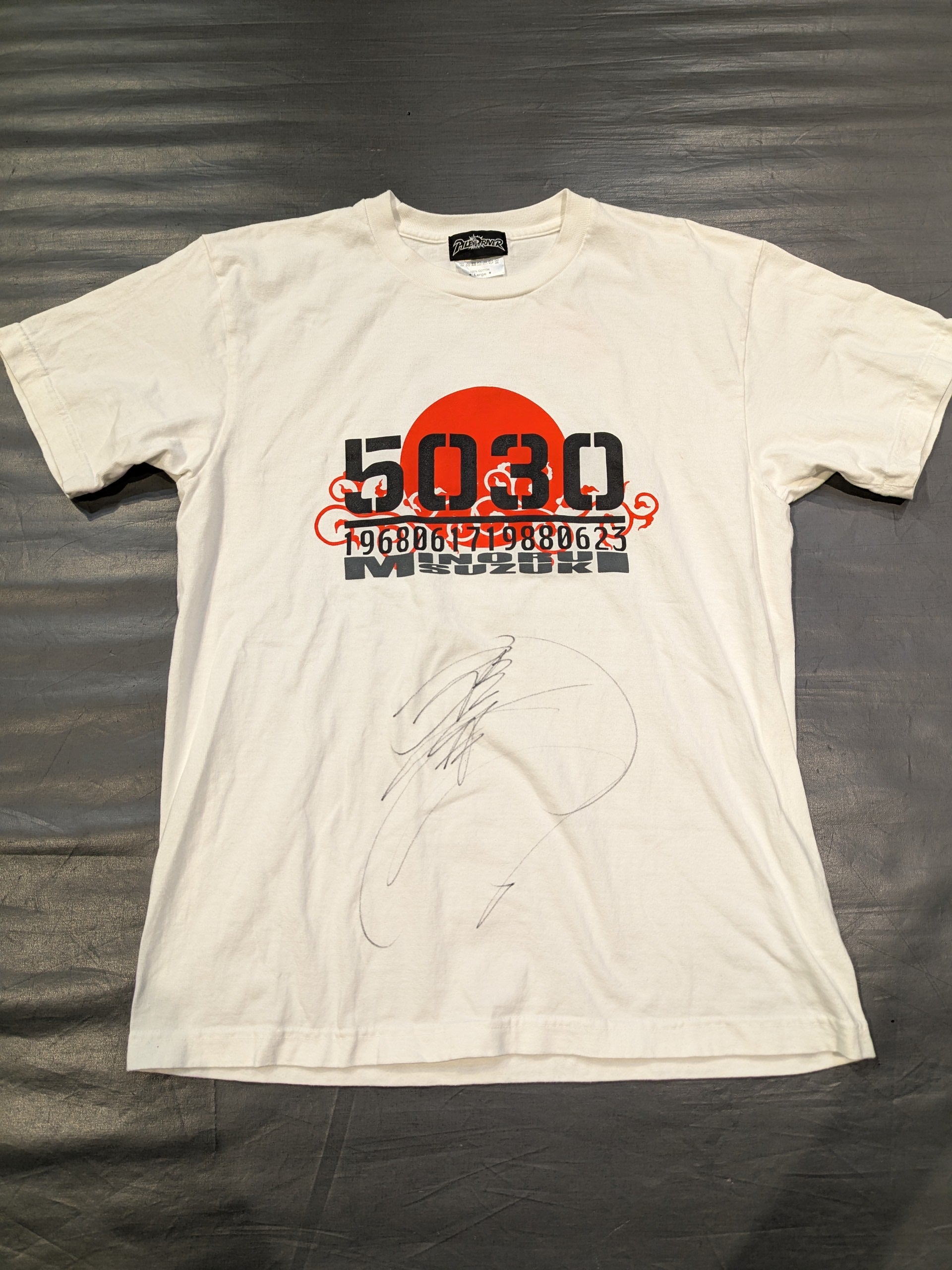 直筆サイン入り】鈴木みのる「5030」Tシャツ(ホワイト) – 闘道館
