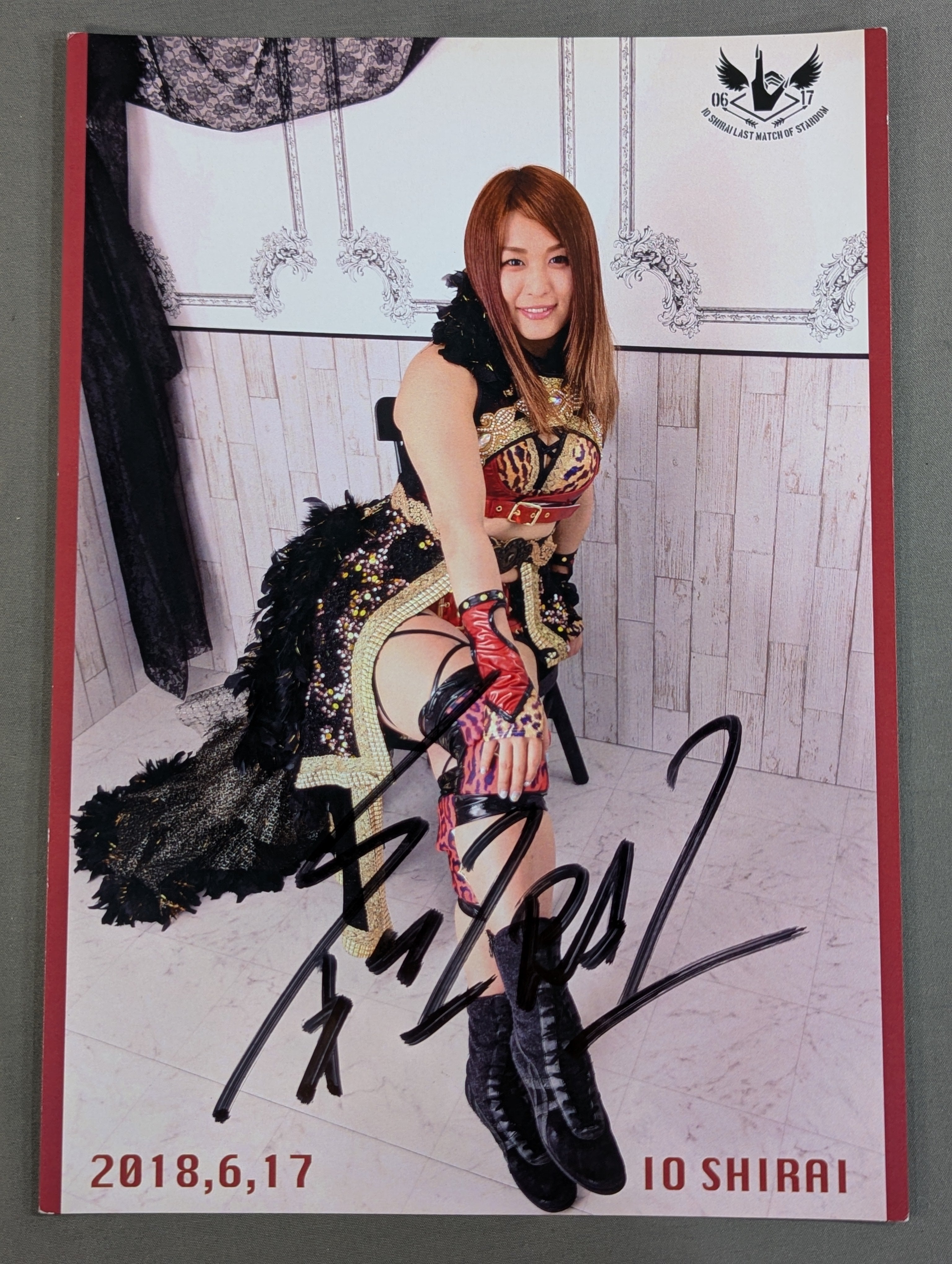 ☆LAST MATCHE OF STARDOM☆ 紫雷イオ 直筆サイン入り ポートレート(H