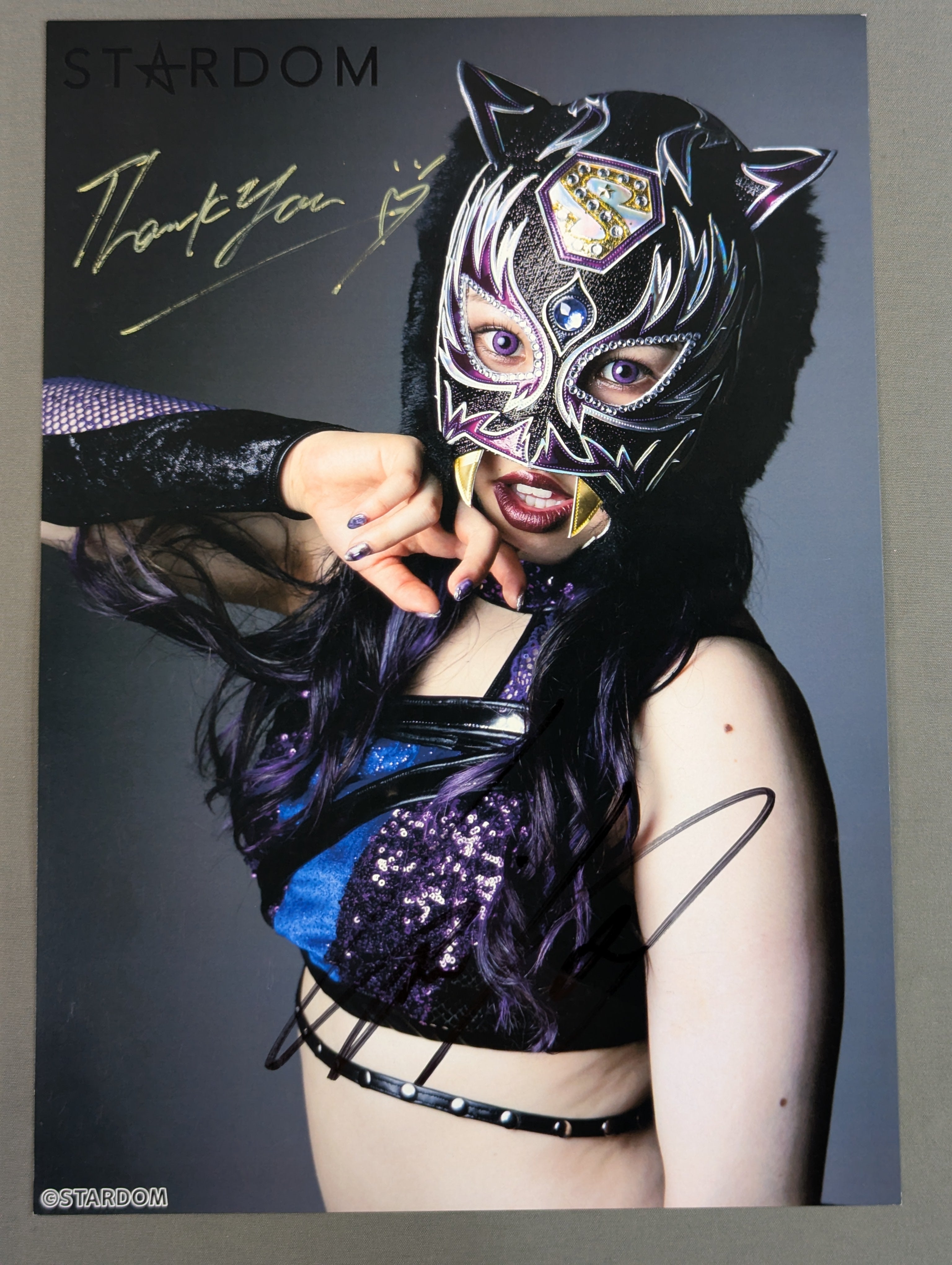 スターダム　スターライトキッド / 直筆サイン入りチェキ（キッドのコト好き？？） スターライト・キッド 直筆サイン入り スターダムポートレート(J-1