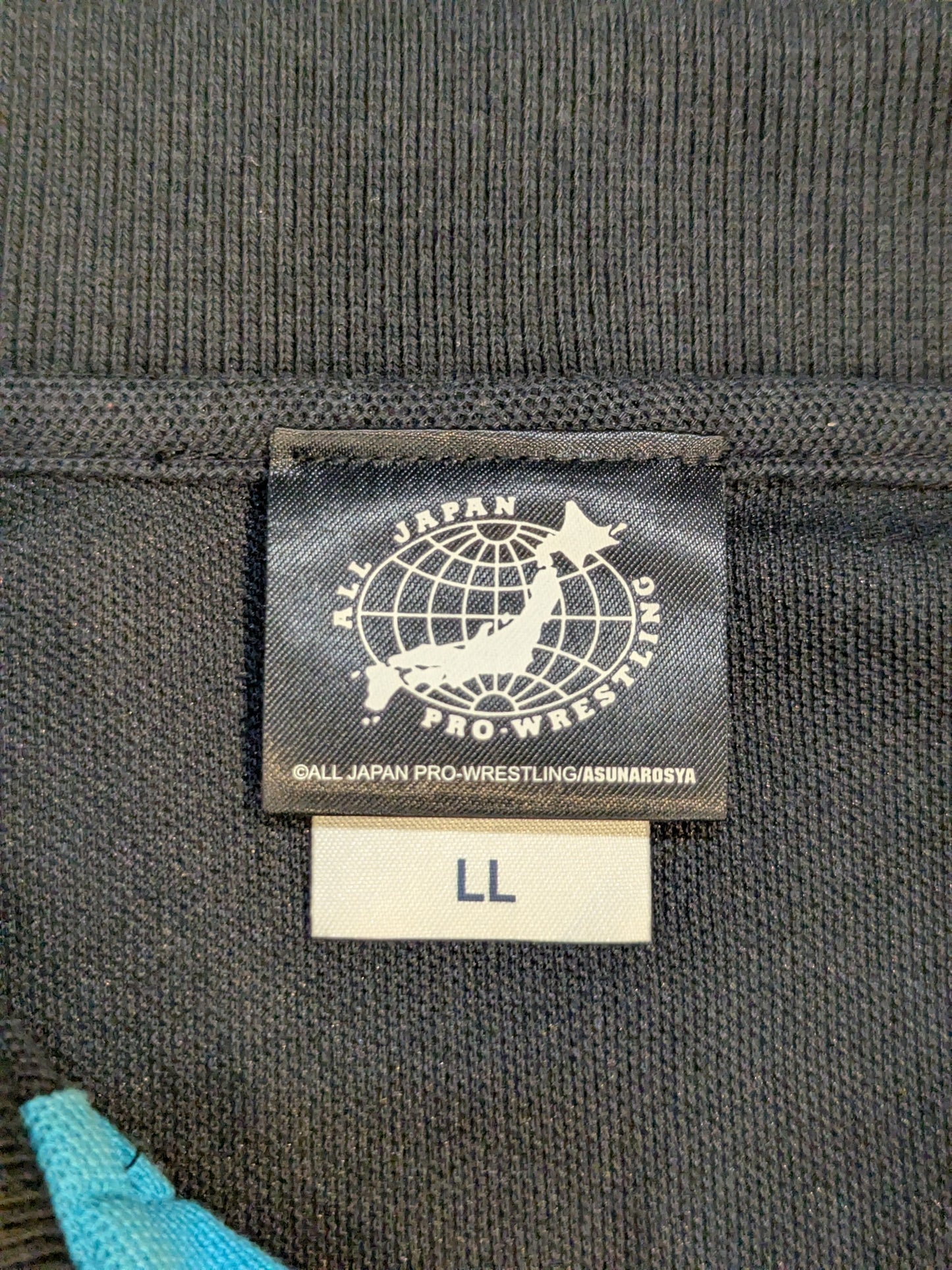 All Japan Pro Wrestling "40th ANNIVERSARY" Polo Shirt (Black× Light Blue)