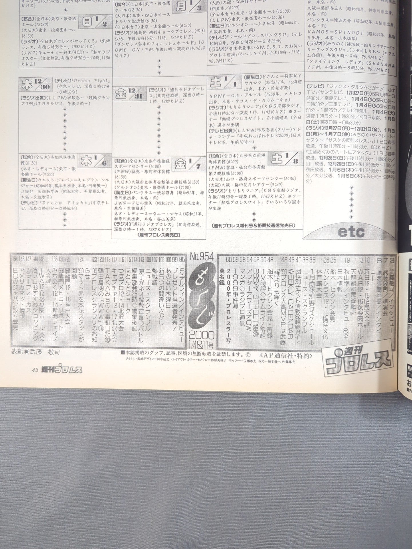 週刊プロレス954