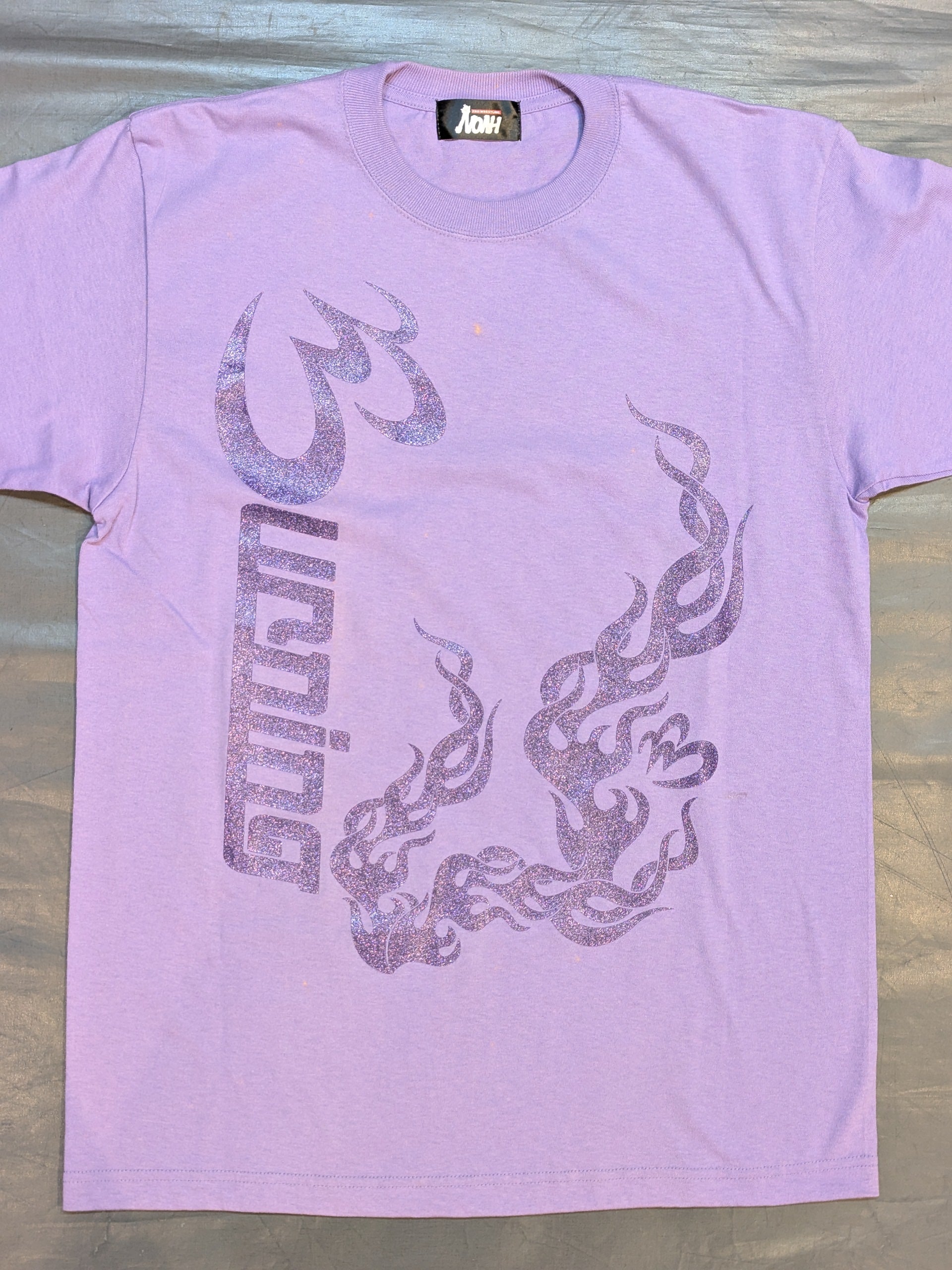 直筆サイン入り】小橋建太「BURNING」Tシャツ③(パープル×パープル