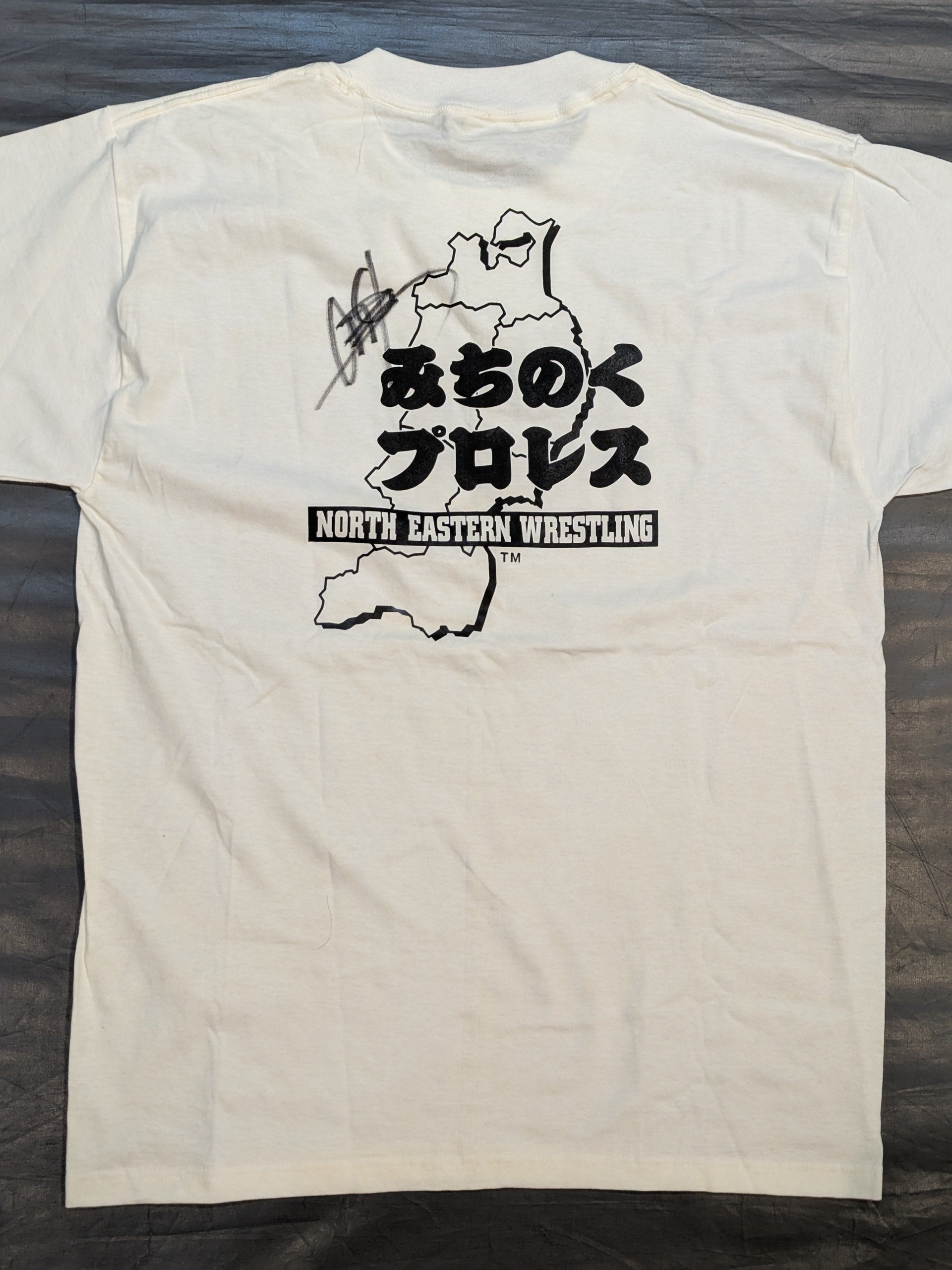 みちのくプロレス 100回観戦記念 Tシャツ ザ・グレート サスケ 他 直筆サイン入り ザ・グレート・サスケ 直筆サイン入り】みちのくプロレス ロゴTシャツ