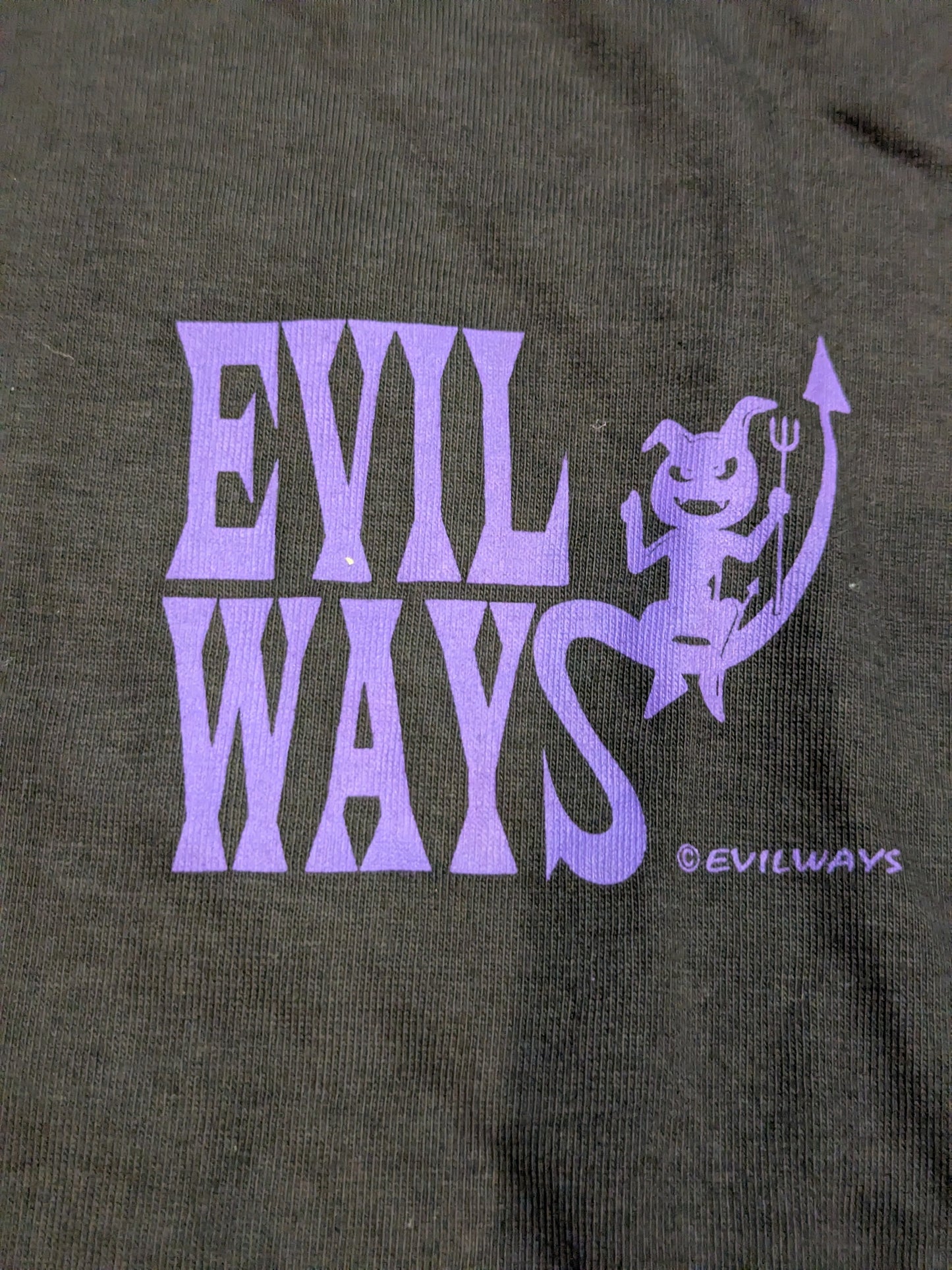 大仁田厚「EVIL WAYS」Tシャツ(ブラック×パープル)