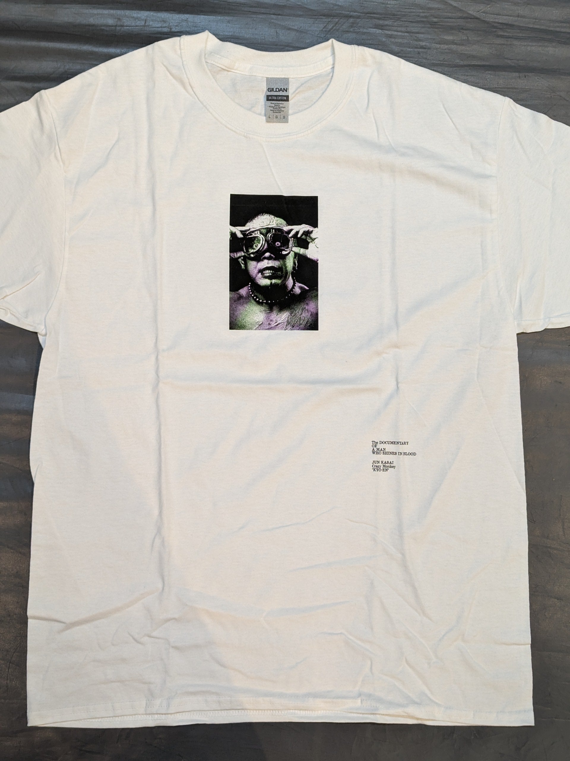 葛西純　Tシャツ 葛西純「映画【狂猿】」Tシャツ(ホワイト) – 闘道館