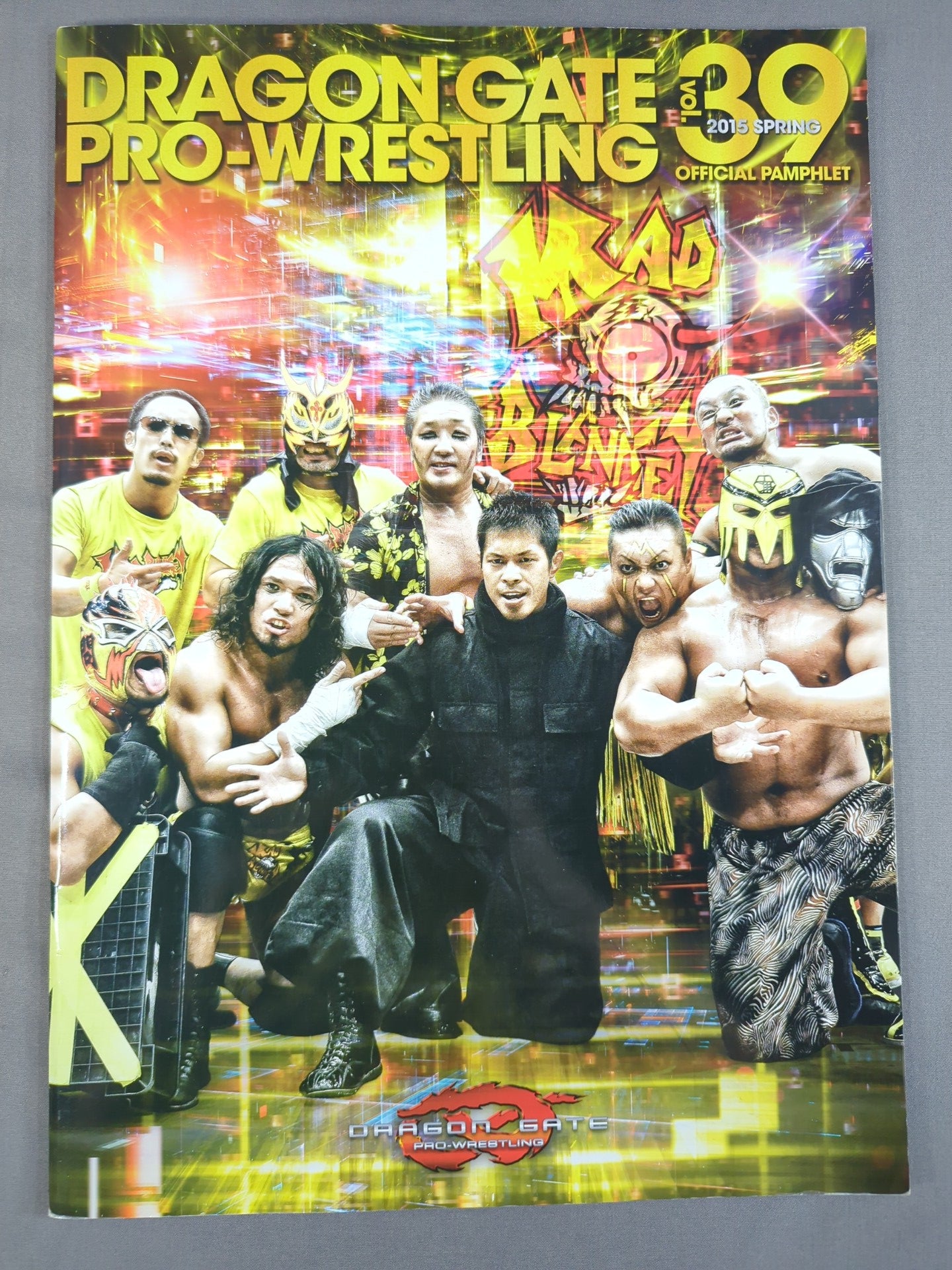 5選手直筆サイン入り】2015 DRAGON GATE OFFICIAL PAMPHLET Vol.39