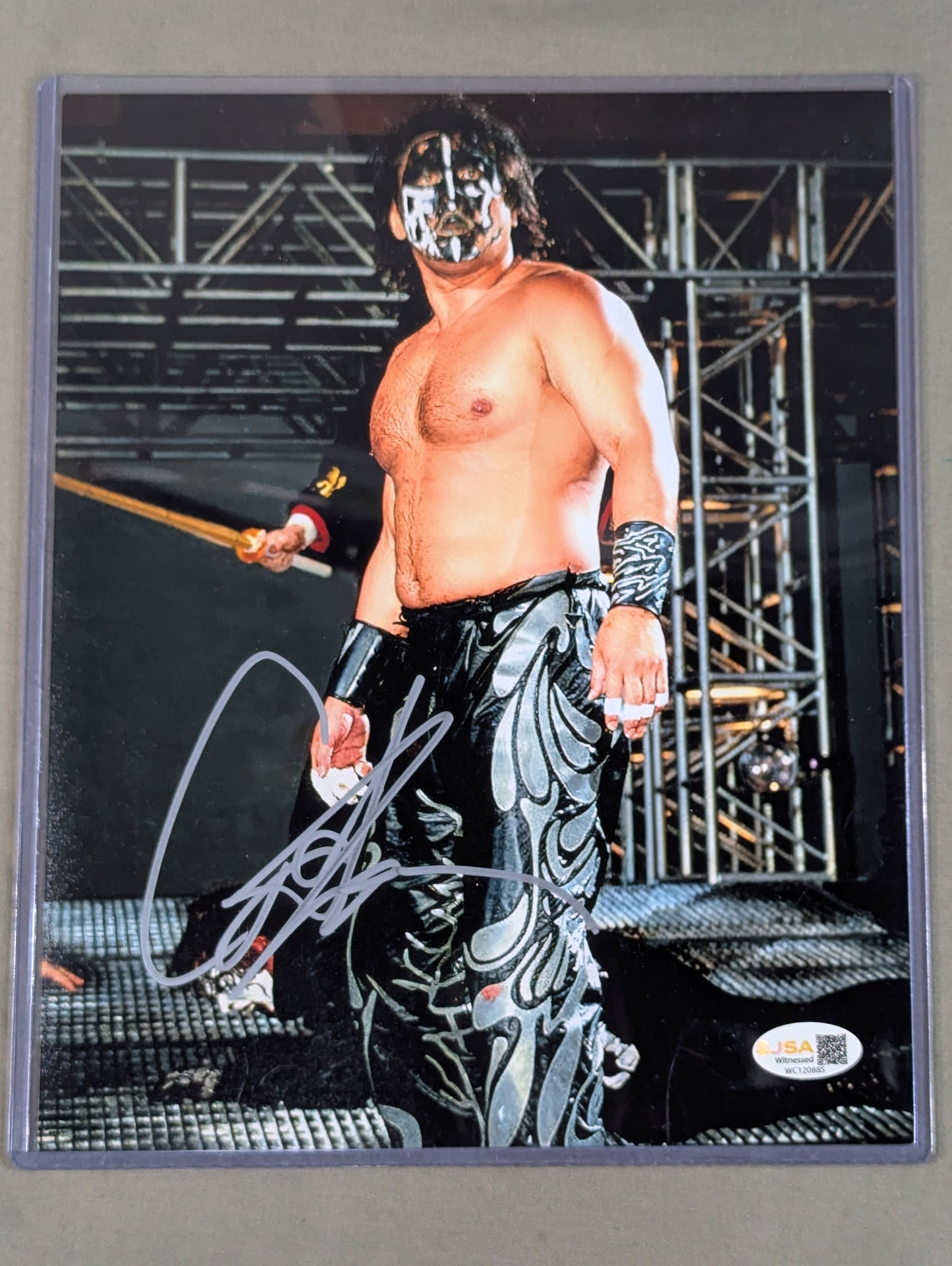 ★JSA★ The Great Muta hand-signed autograph Pro-Photo (Entrance)