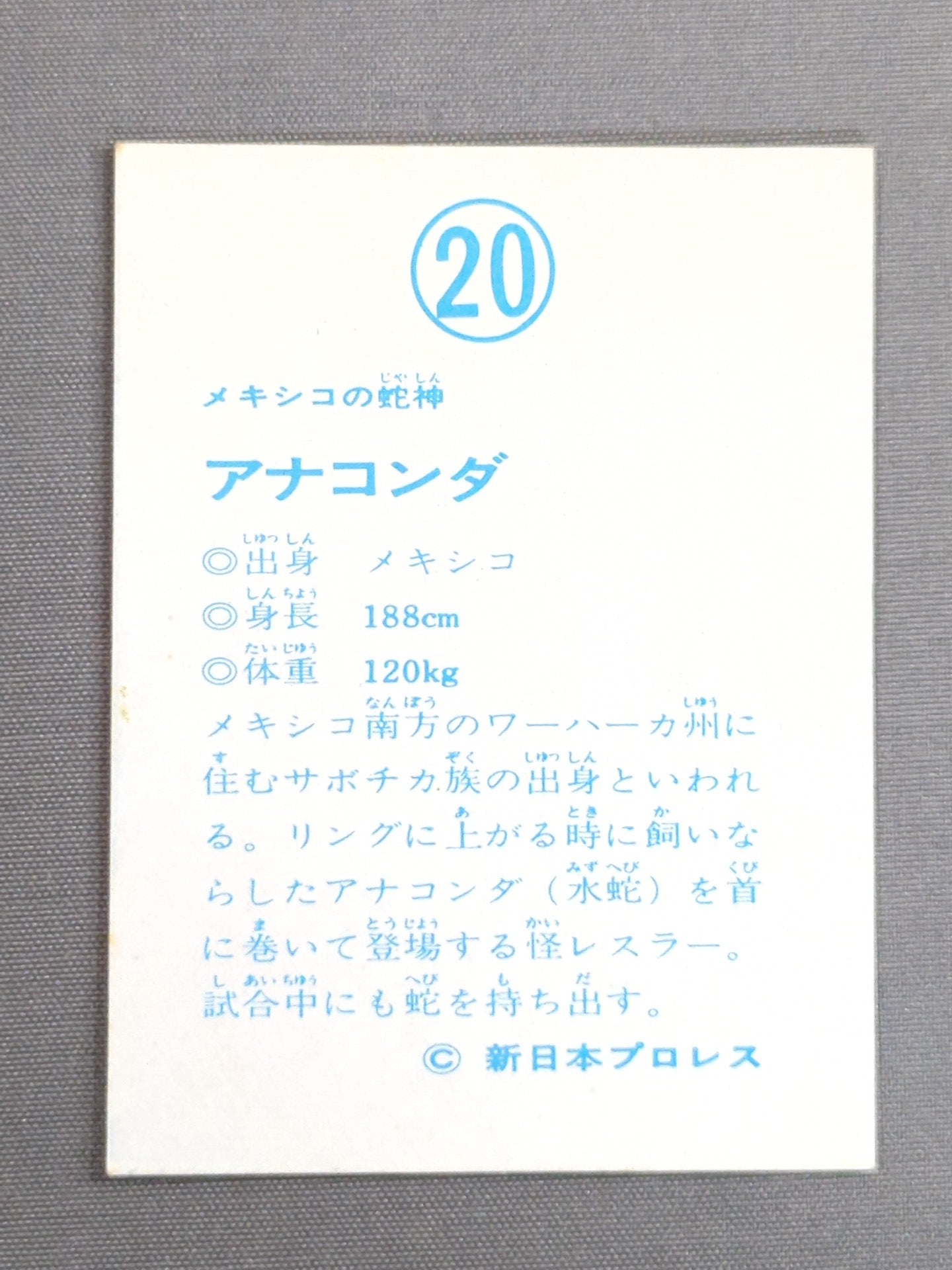 Anaconda Yamakatsu Pro Wrestling Card (20)