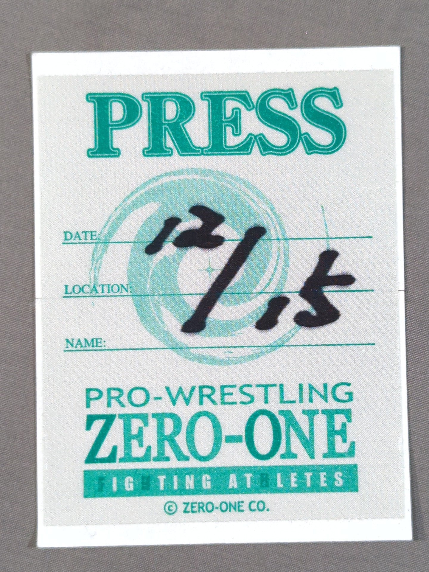 ZERO-ONE「PRESS」パスステッカー