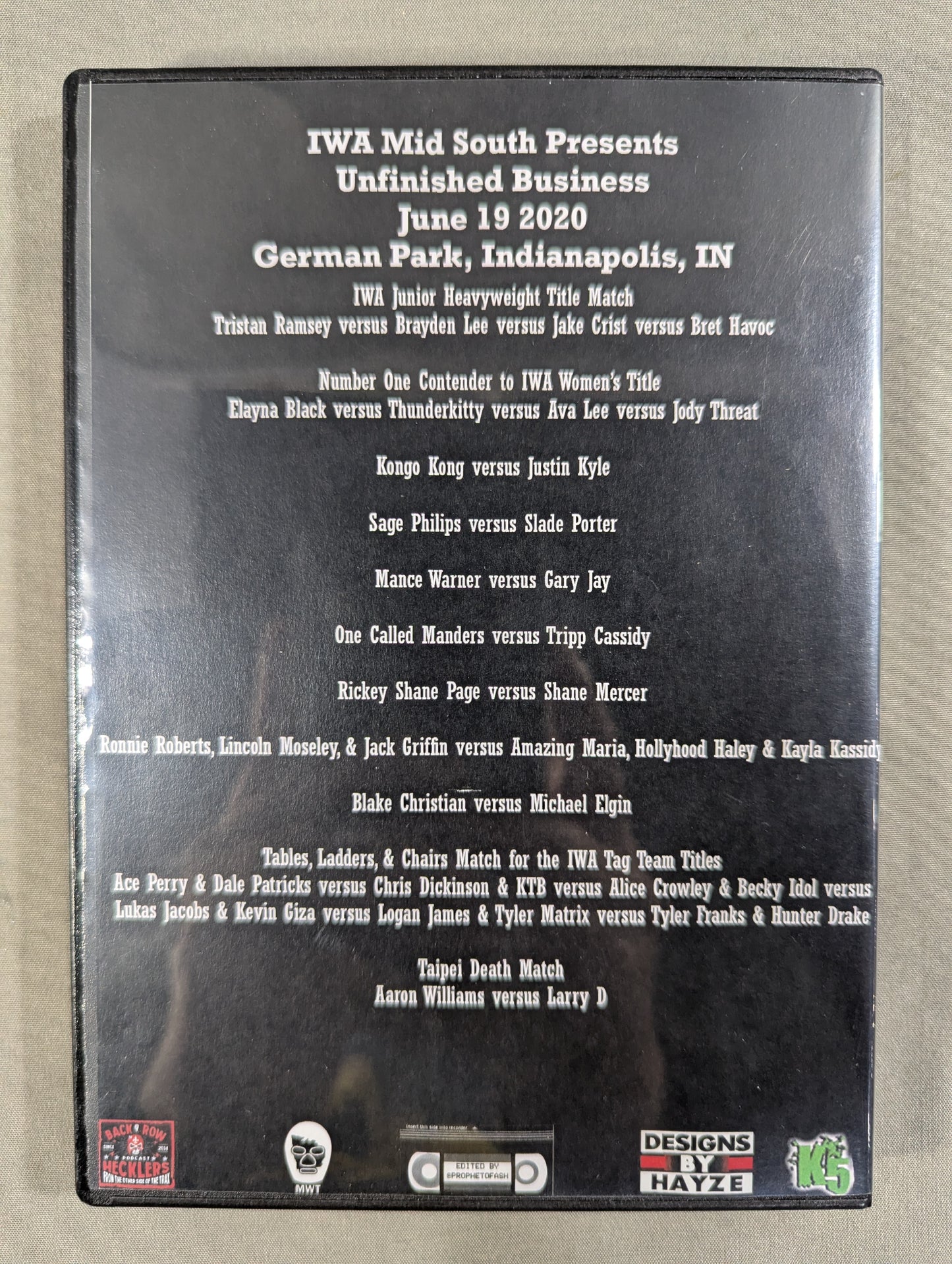 ★IWA MID-SOUTH★ UUnfinished Business 2020