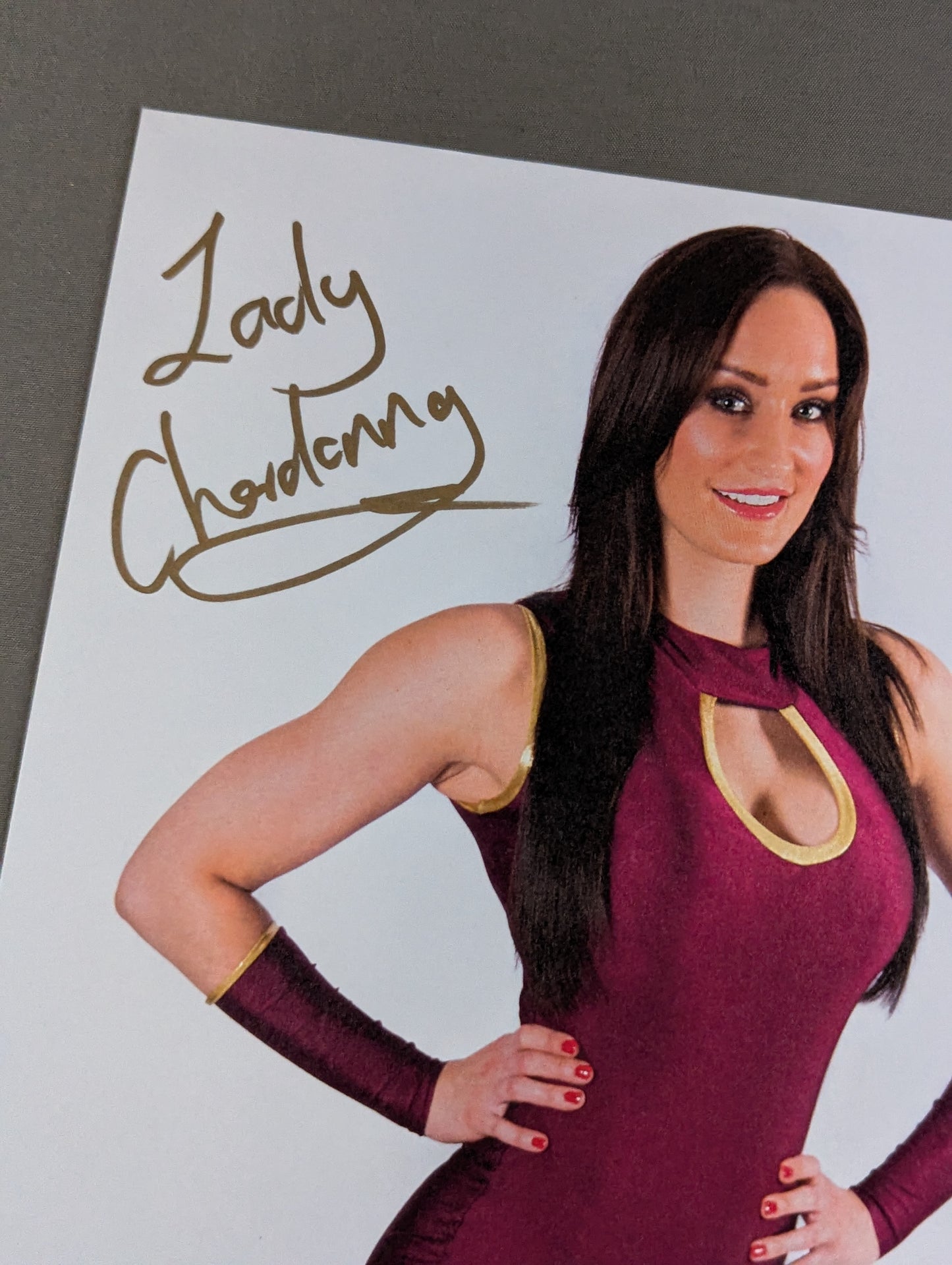 Lady Chadney hand signed autograph Pro-Photo (A-2)