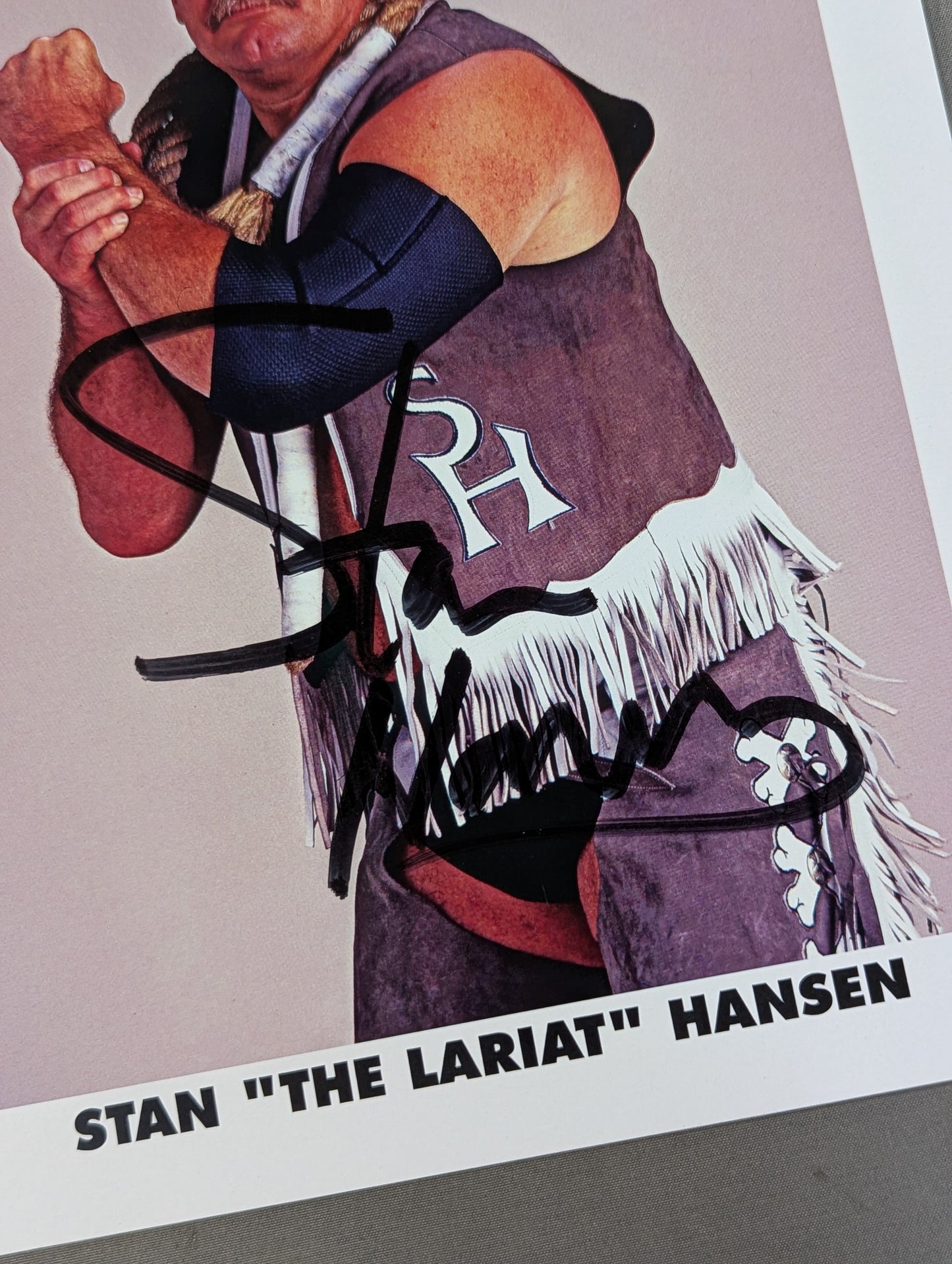 Stan Hansen hand signed autograph Pro-Photo (D-6)