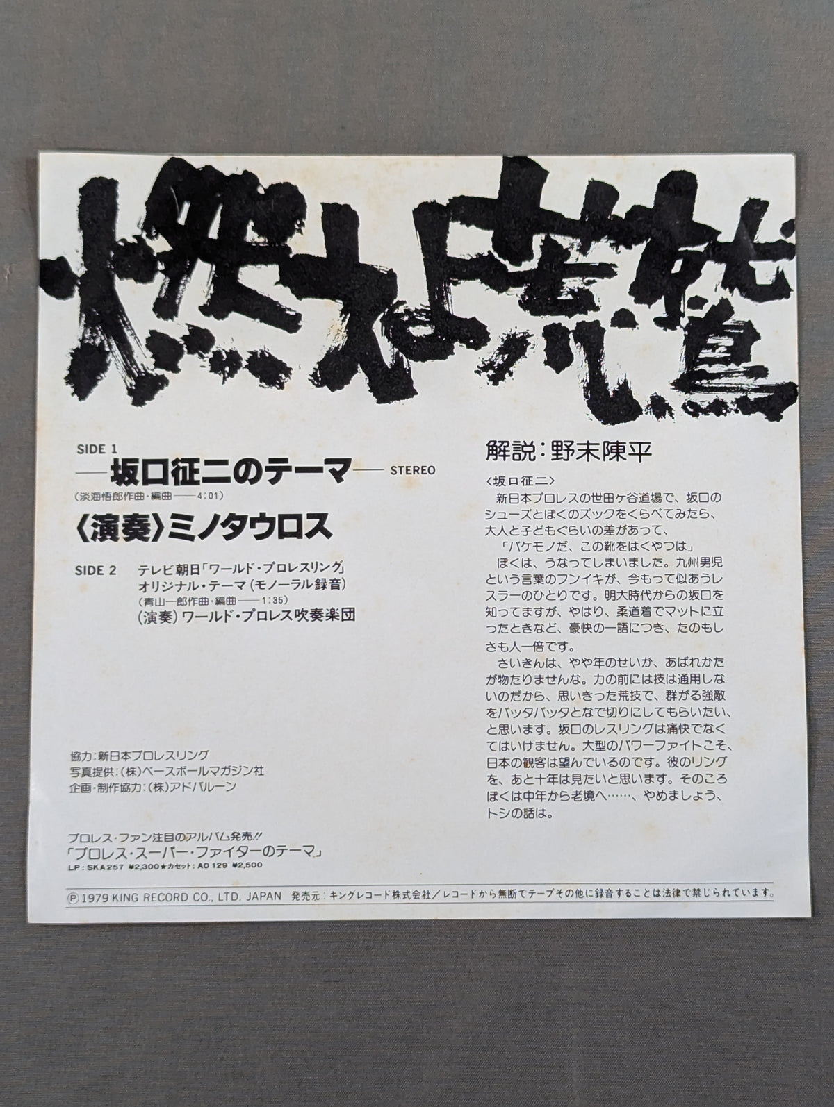 燃えよ荒鷲 坂口征二のテーマ