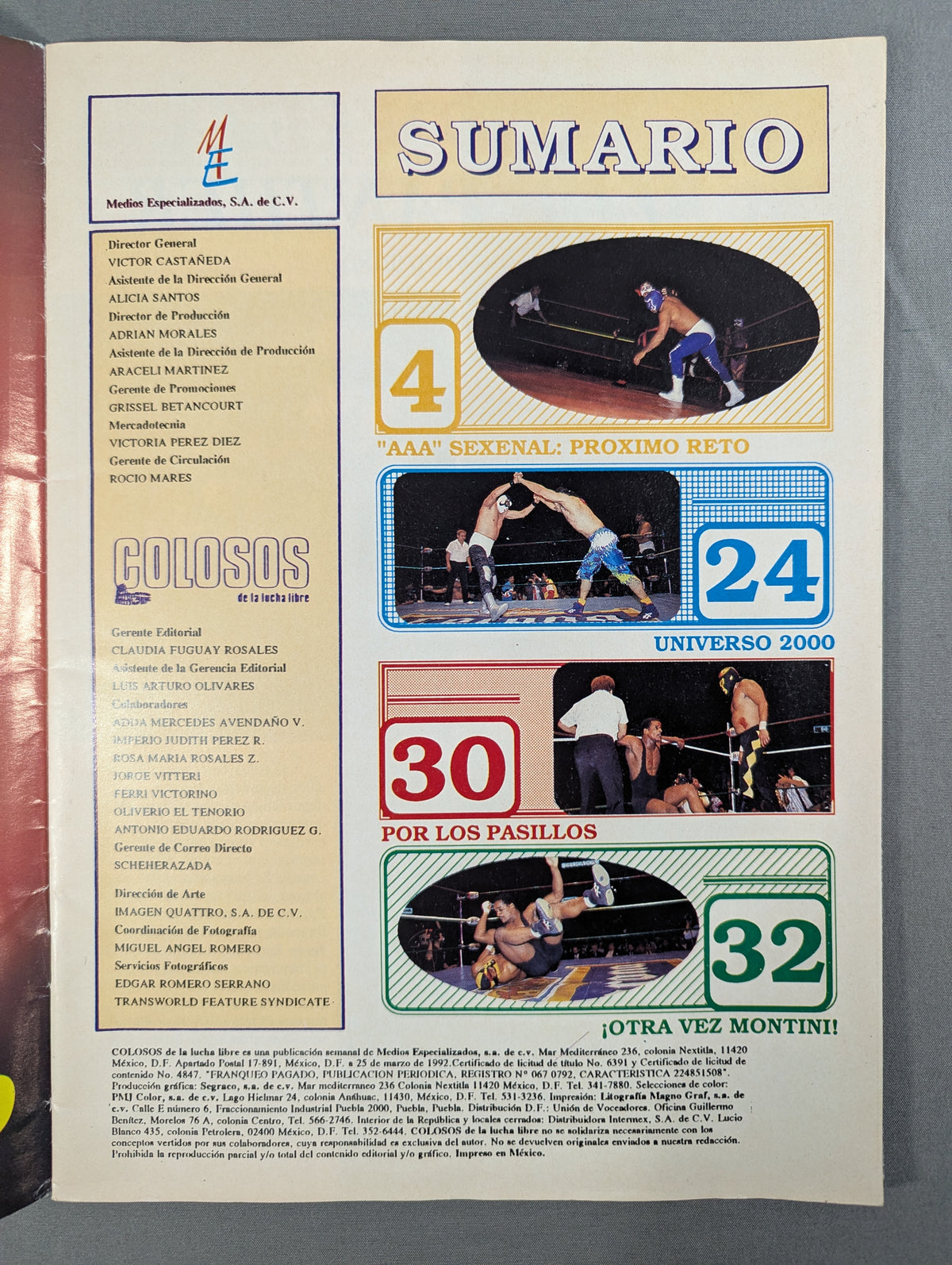 COLOSOS de la lucha libre No.52