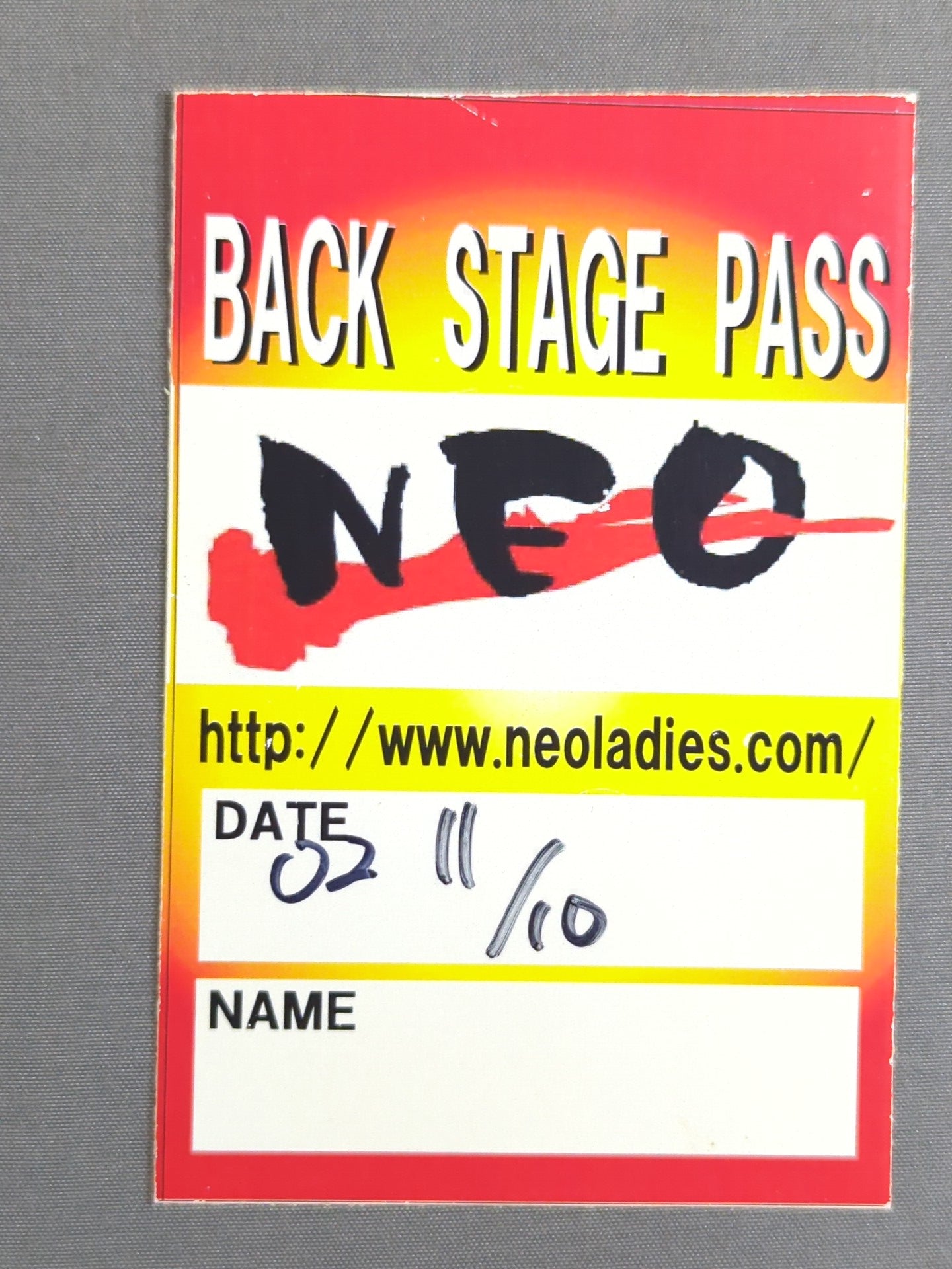 NEO バックステージパス ステッカー – 闘道館