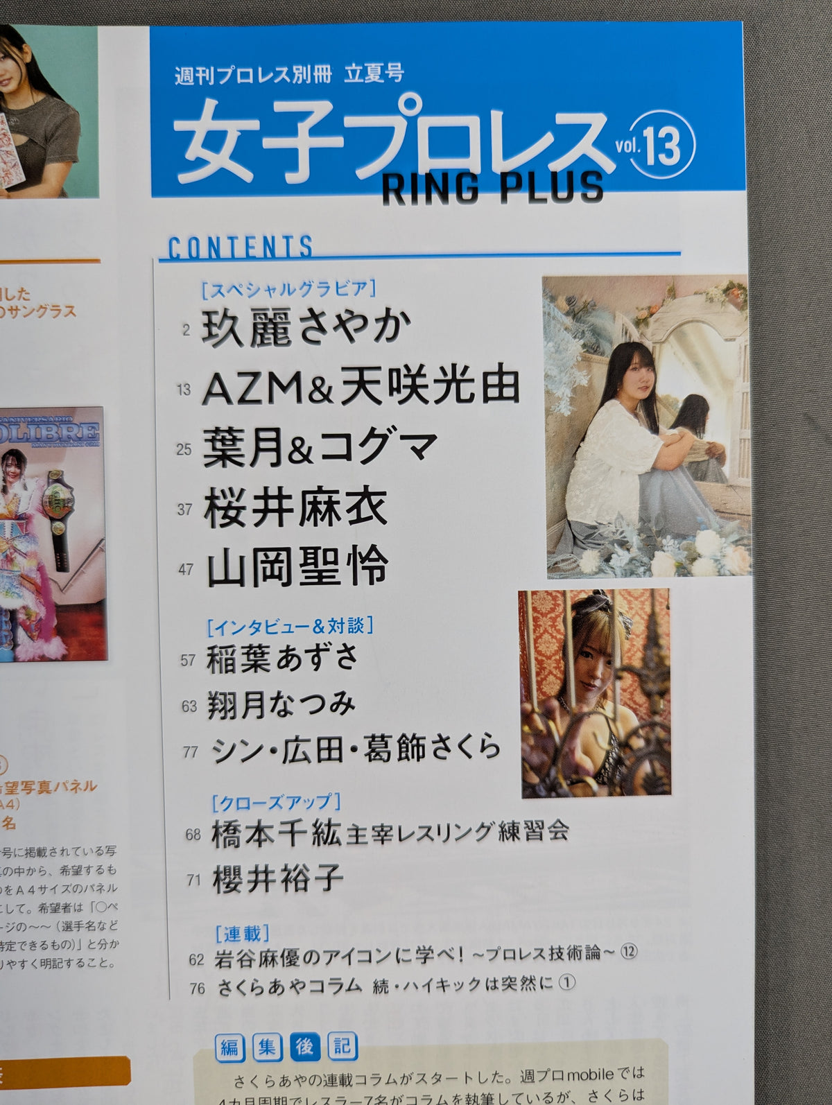 週刊プロレス別冊163「女子プロレスRING PLUS」vol.13