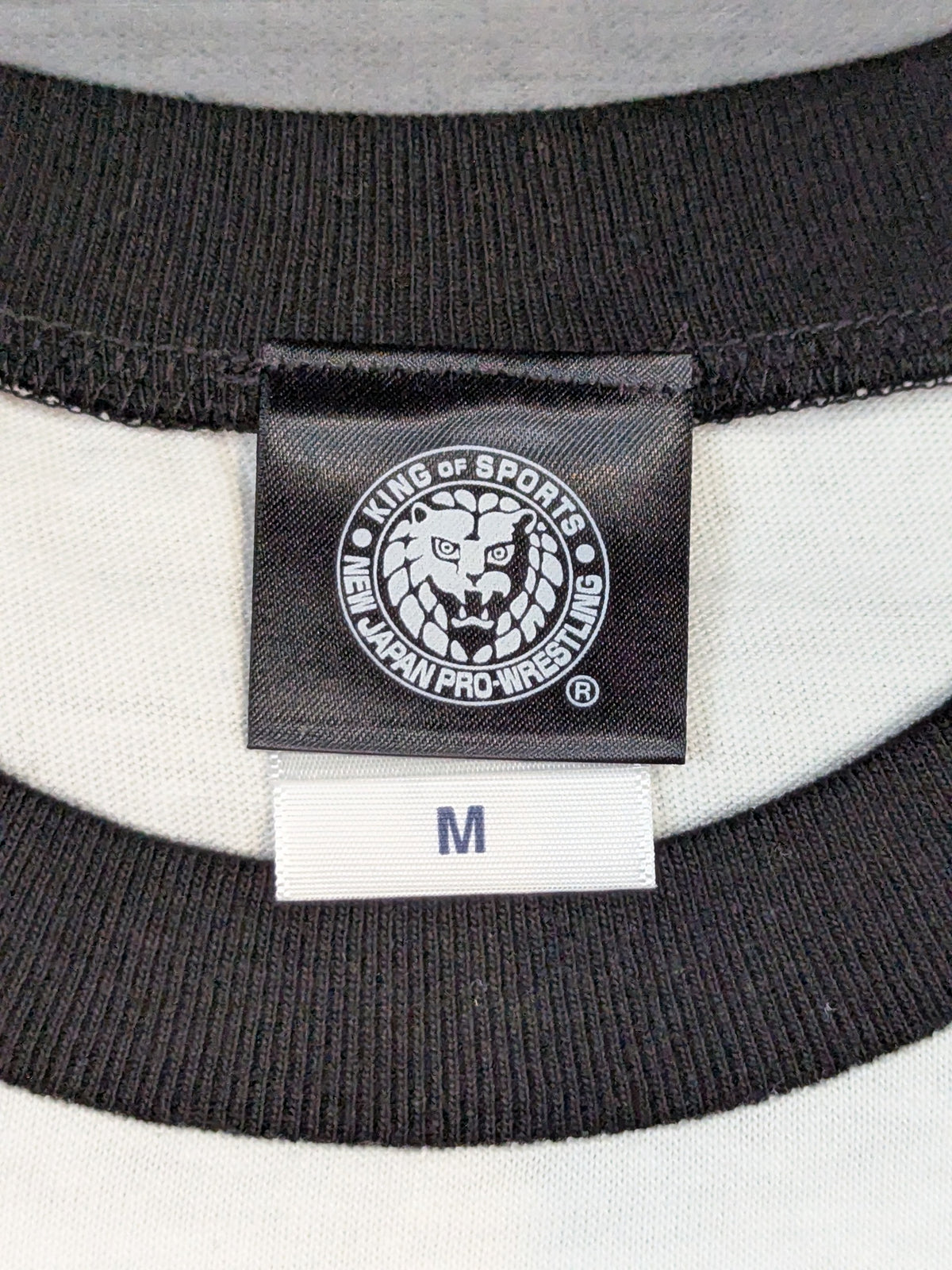 Lion Mark Raglan T-shirt (White × Black)