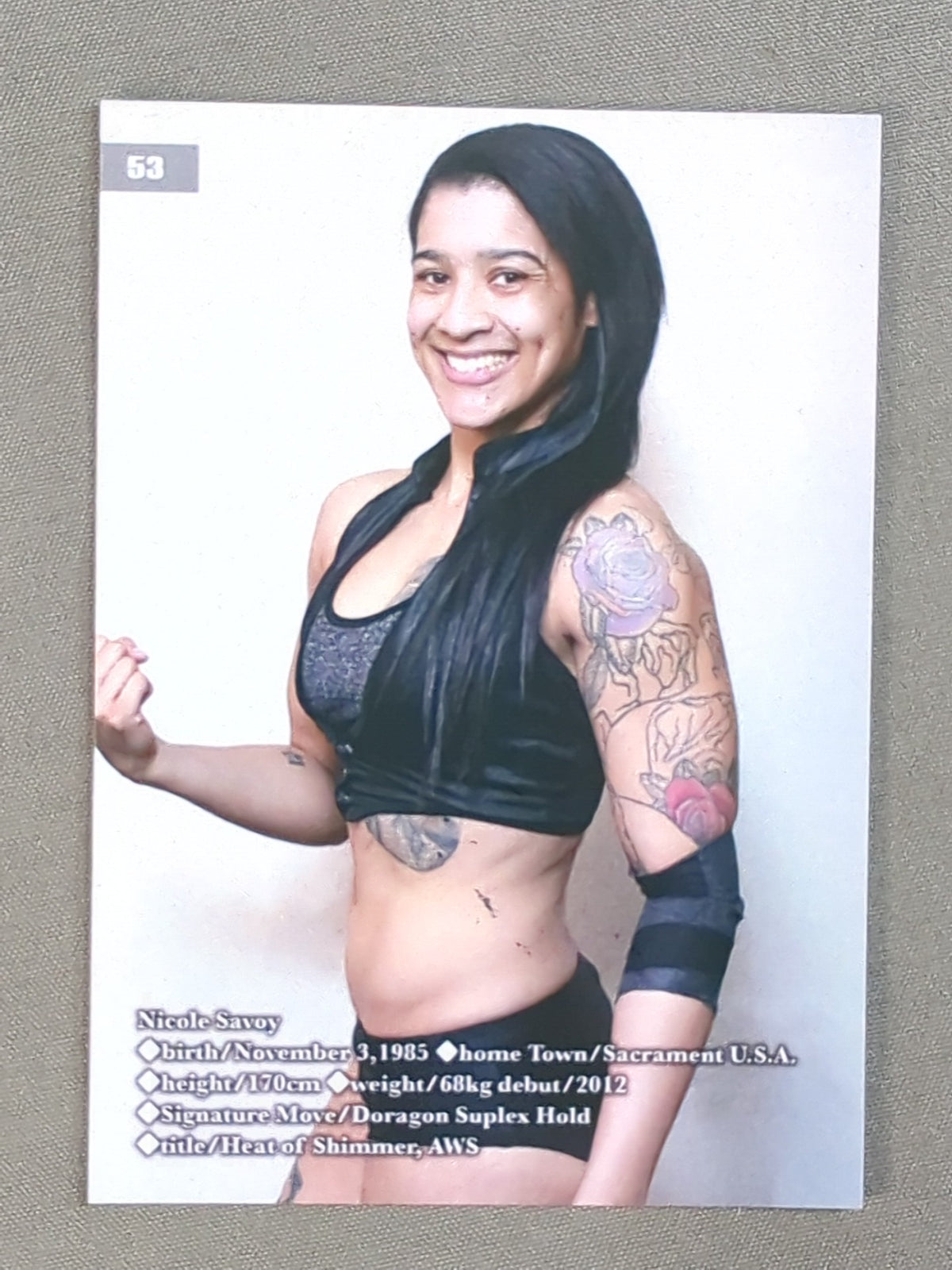 2018 STARDOM COLLECTION CARD Nicole Savoy Official autographed card