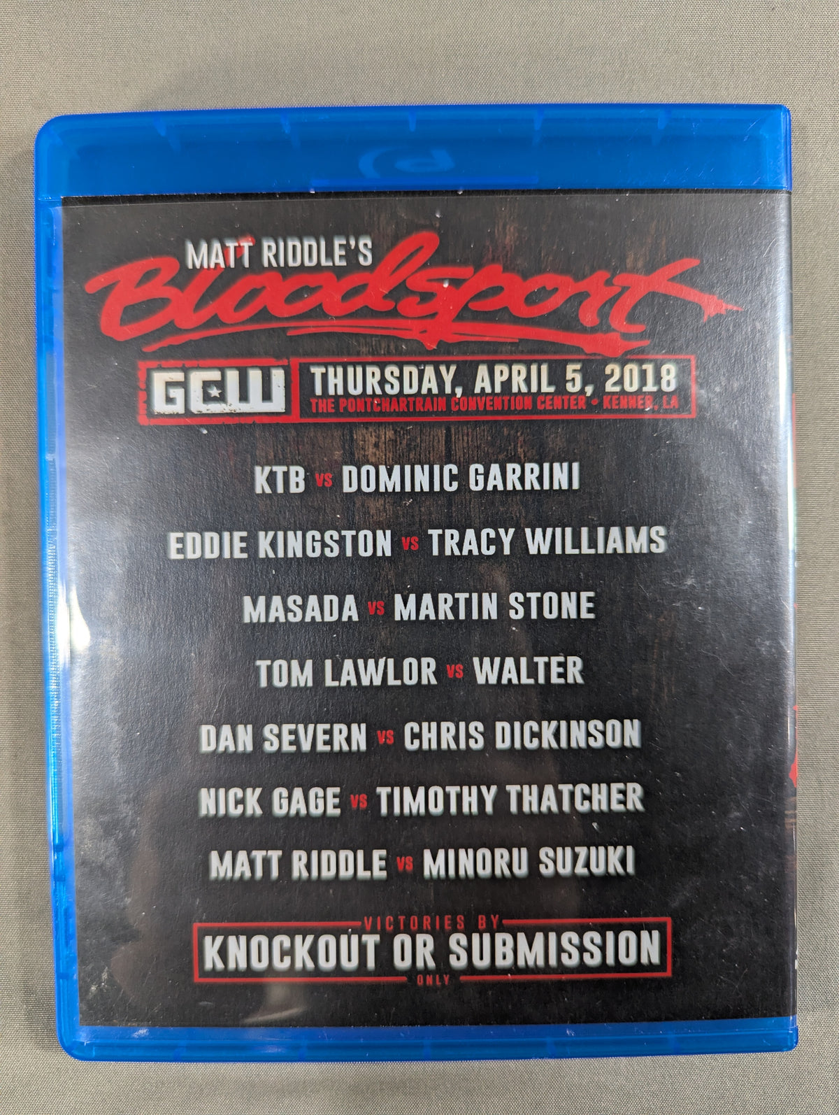 ★マット・リデルvs鈴木みのる★ MATT RIDDLE'S Bloodsports PRESENTED BY GCW